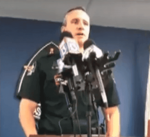 Pasco County Sheriff, Chris Nocco, making a statement | Photo: YouTube/News Live Now