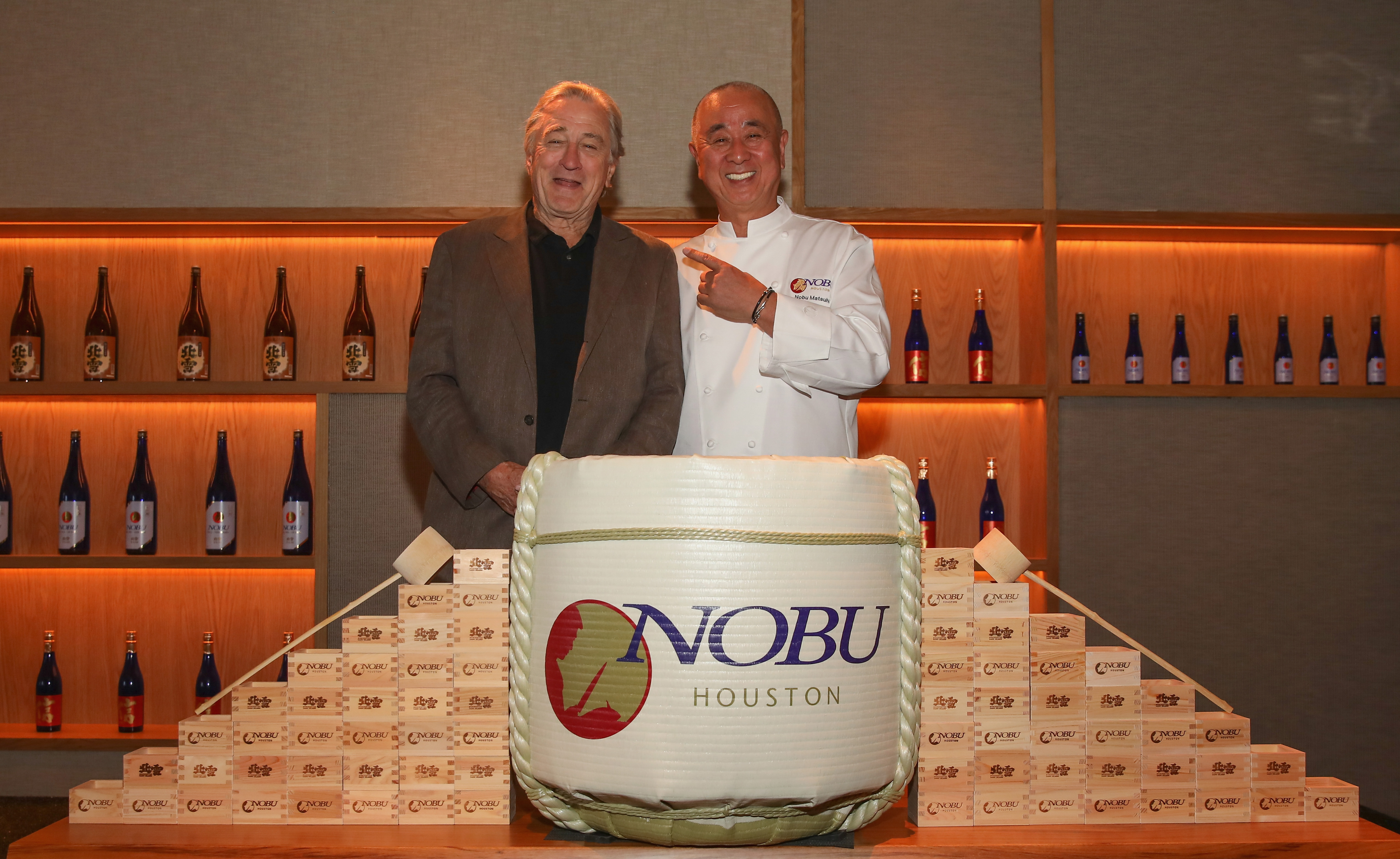 Robert De Niro and Chef Nobu Matsuhisa at the Nobu Houston Sake Ceremony on October 18, 2018 in Houston, Texas | Source: Getty Images