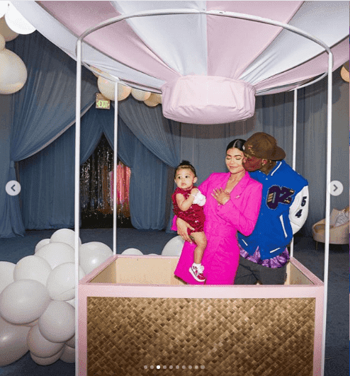 Stormi enjoying her party with her mom, Kylie Jenner and dad, Travis Scott | Instagram: Kylie Jenner