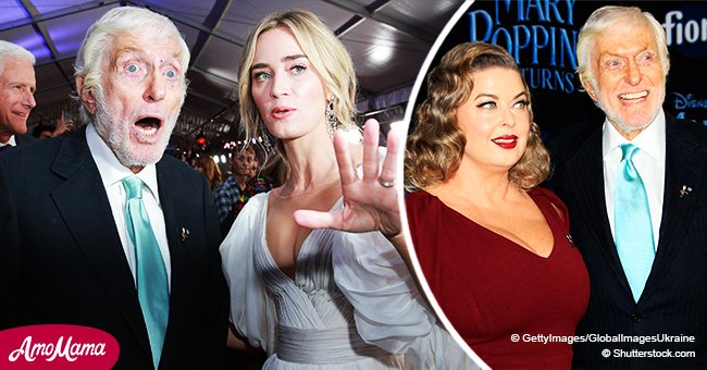 Dick Van Dyke beams at 92, kissing his younger wife at the ‘Mary Poppins Returns’ premiere