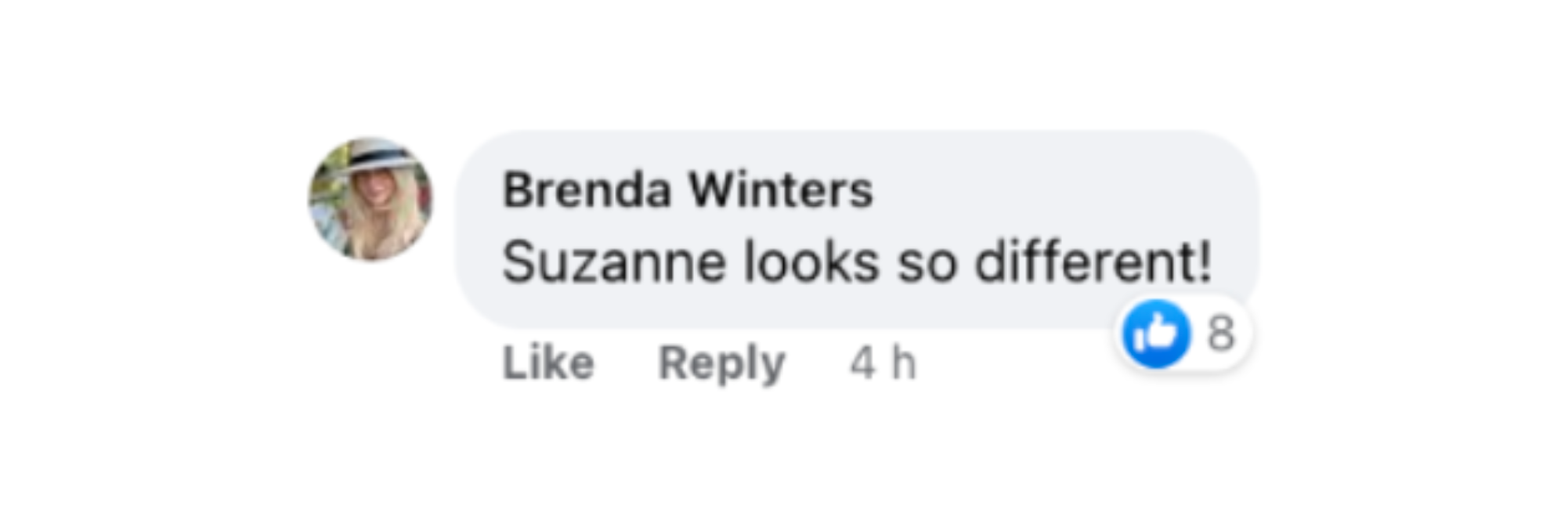 A comment left under Suzanne Somers' Facebook live-stream on International Women's Day 2023 | Source: Facebook.com/watch/suzannesomers/