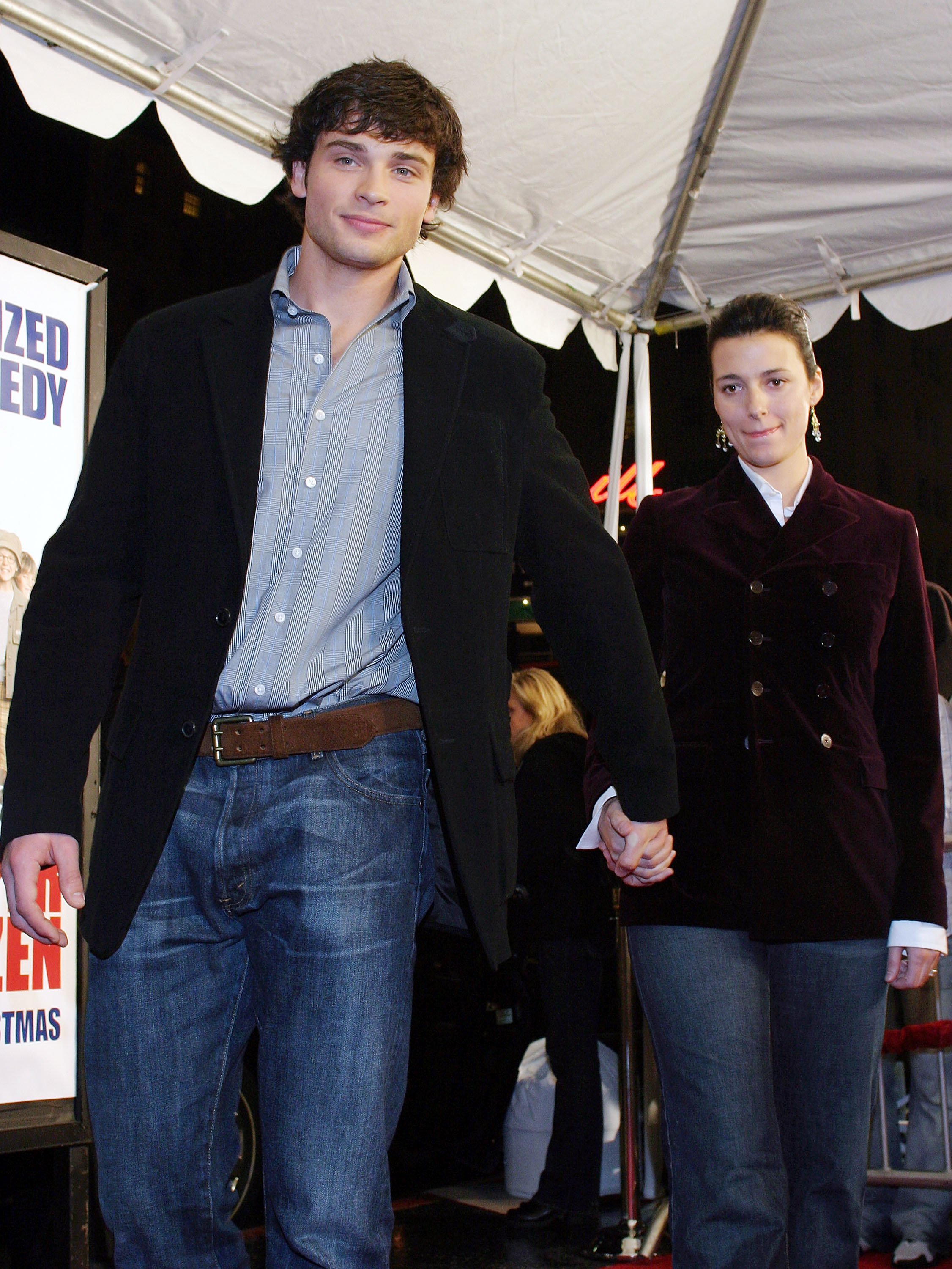 Tom Welling and Jamie White attend the "Cheaper By The Dozen" premiere on December 14, 2003 in Hollywood, California. Photo: Getty Images