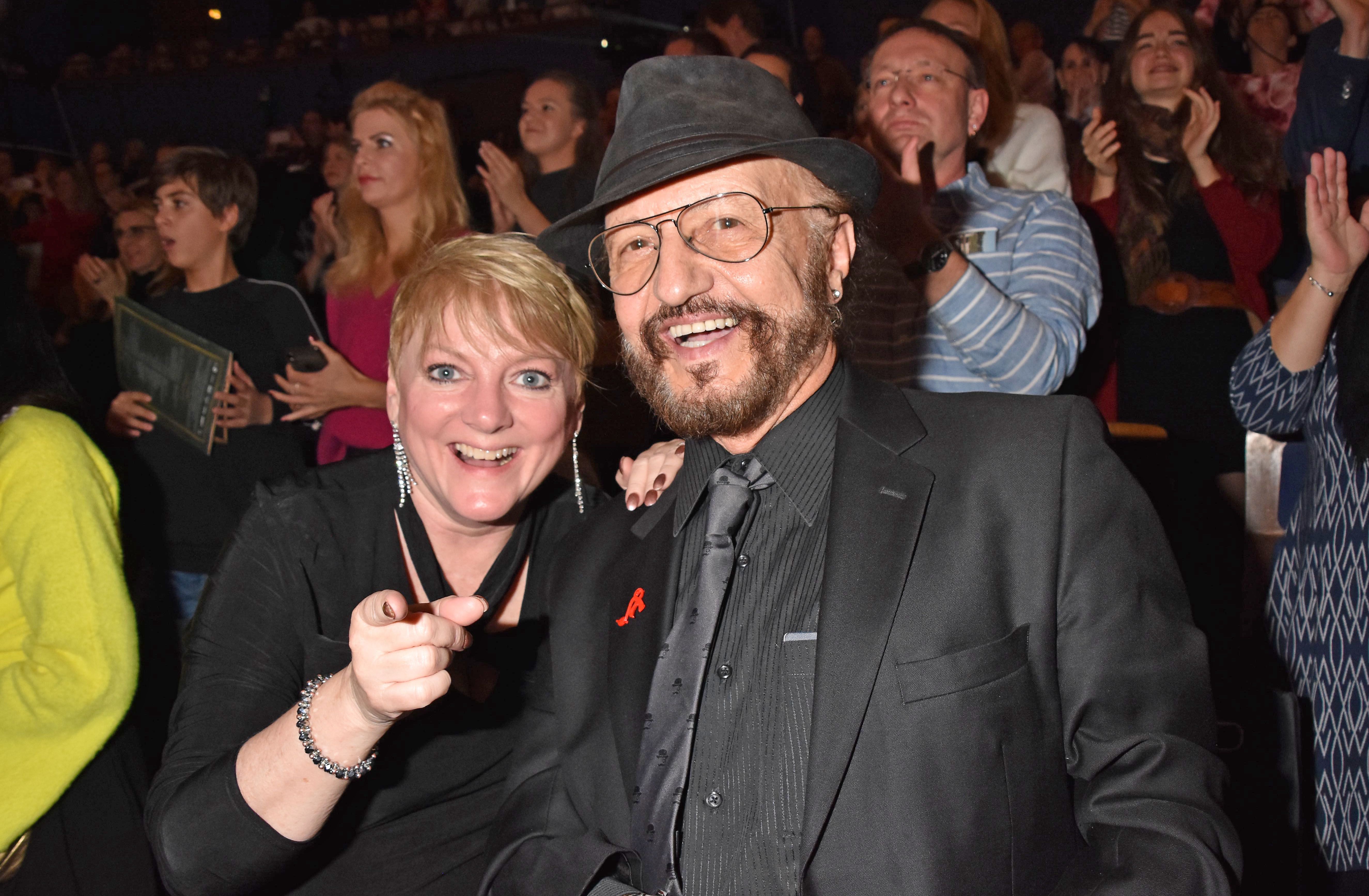 Alison Arngrim and Robert Paul Schoonover at the Young Show "Im Labyrinth der Buecher" on November 17, 2019, in Berlin, Germany | Photo: Tristar Media/Getty Images