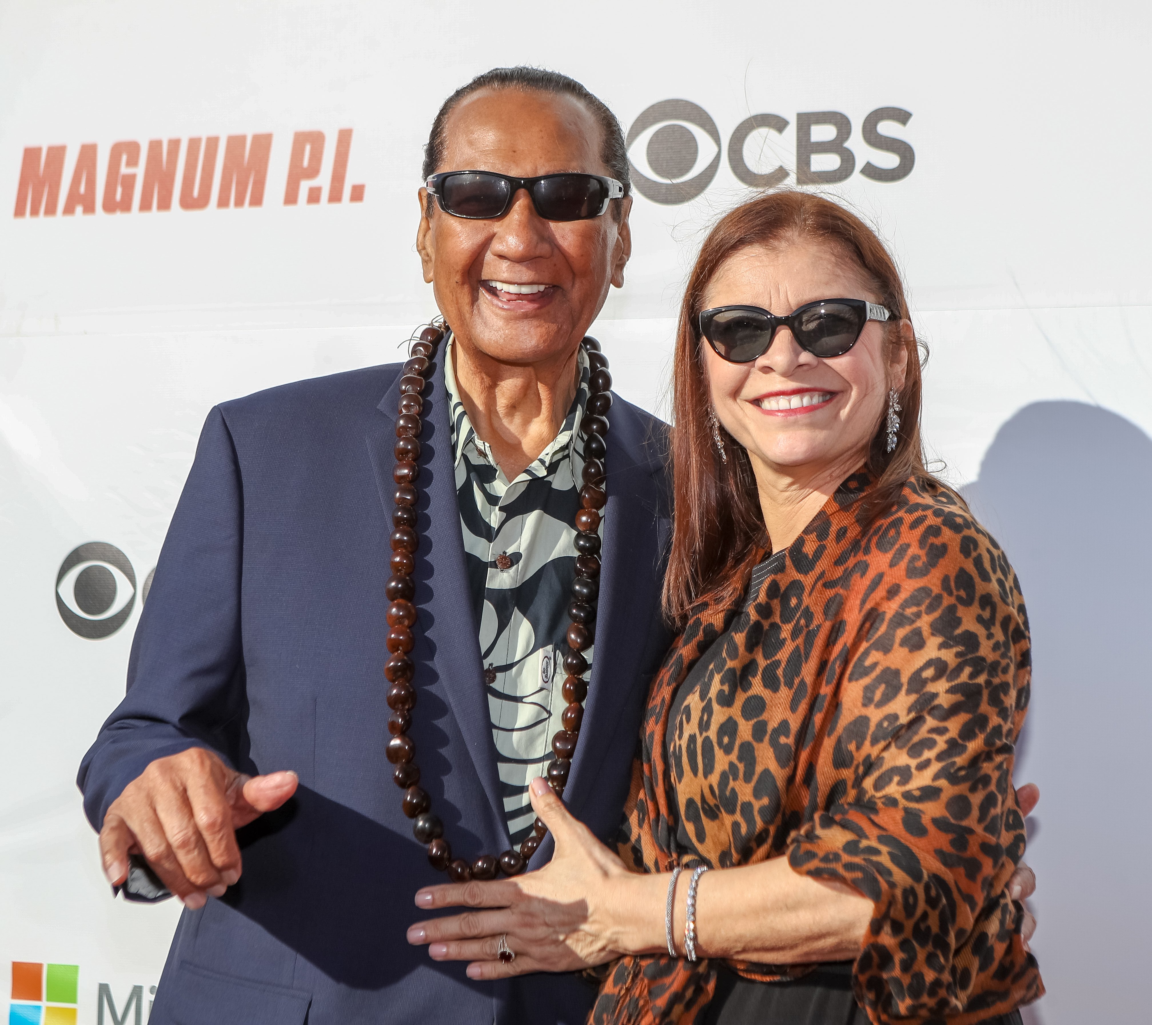 Al Harrington and his wife, Rosa, at the Sunset on the Beach event celebrating the 50th anniversary of "Hawaii Five-0" on September 16, 2018, in Waikiki, Hawaii | Photo: Darryl Oumi/Getty Images