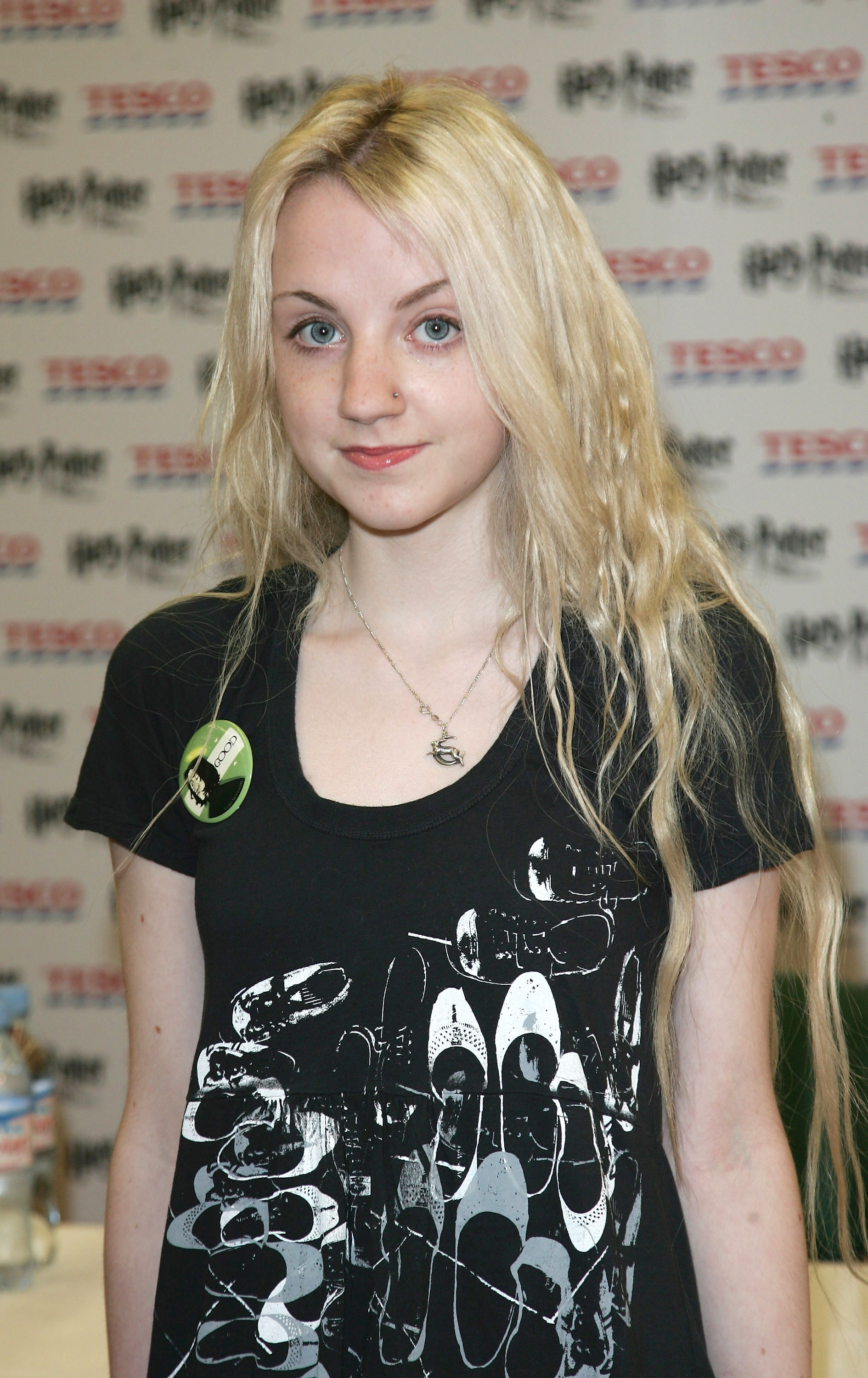 Evanna Lynch poses at a photocall for "Harry Potter and the Order of the Phoenix" at a Tesco Extra store on July 14, 2007 in Watford, England. | Source: Getty Images