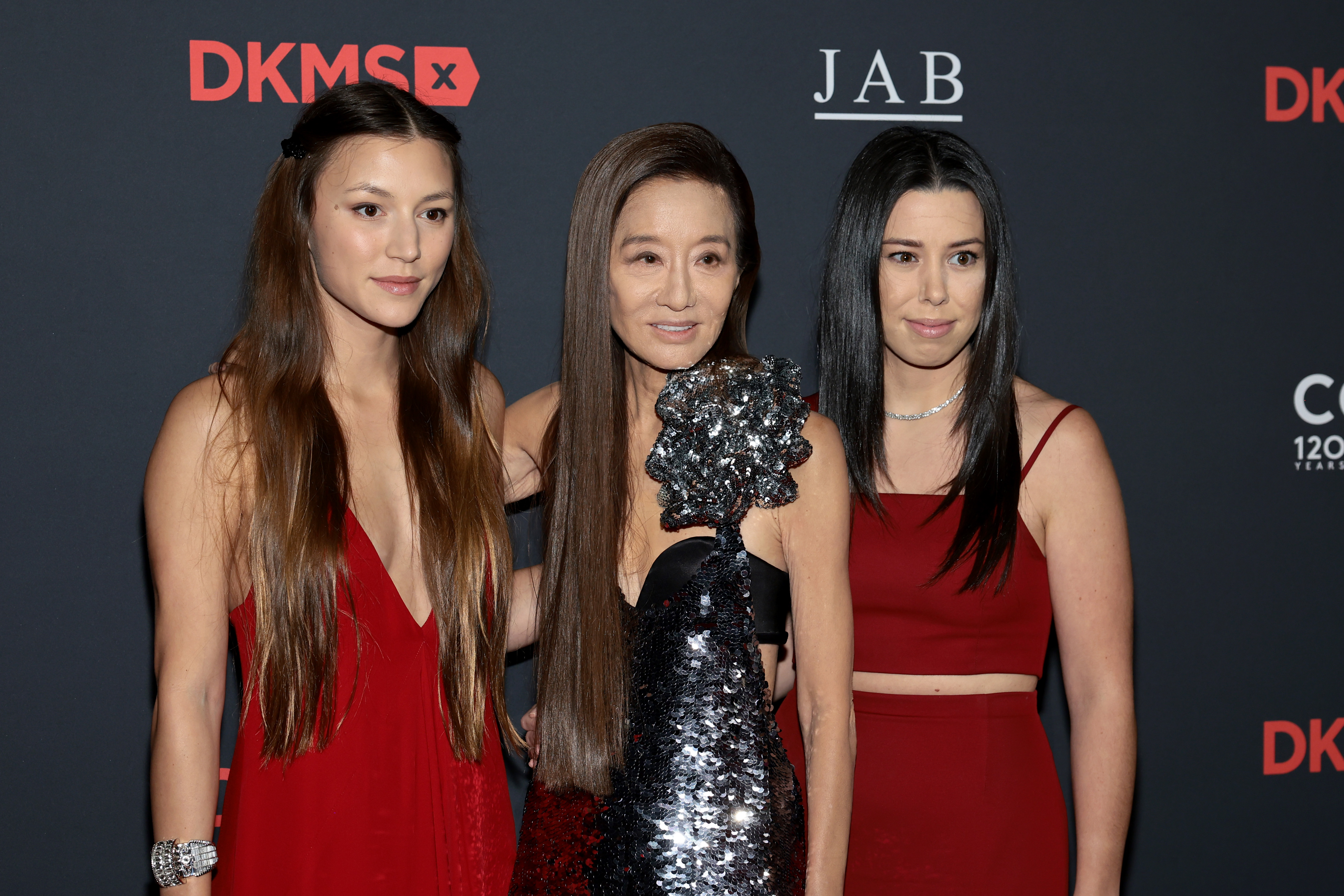 Josephine Becker, Vera Wang, and Cecilia Becker attend the 18th Annual DKMS Gala in New York City, on October 17, 2024 | Source: Getty Images