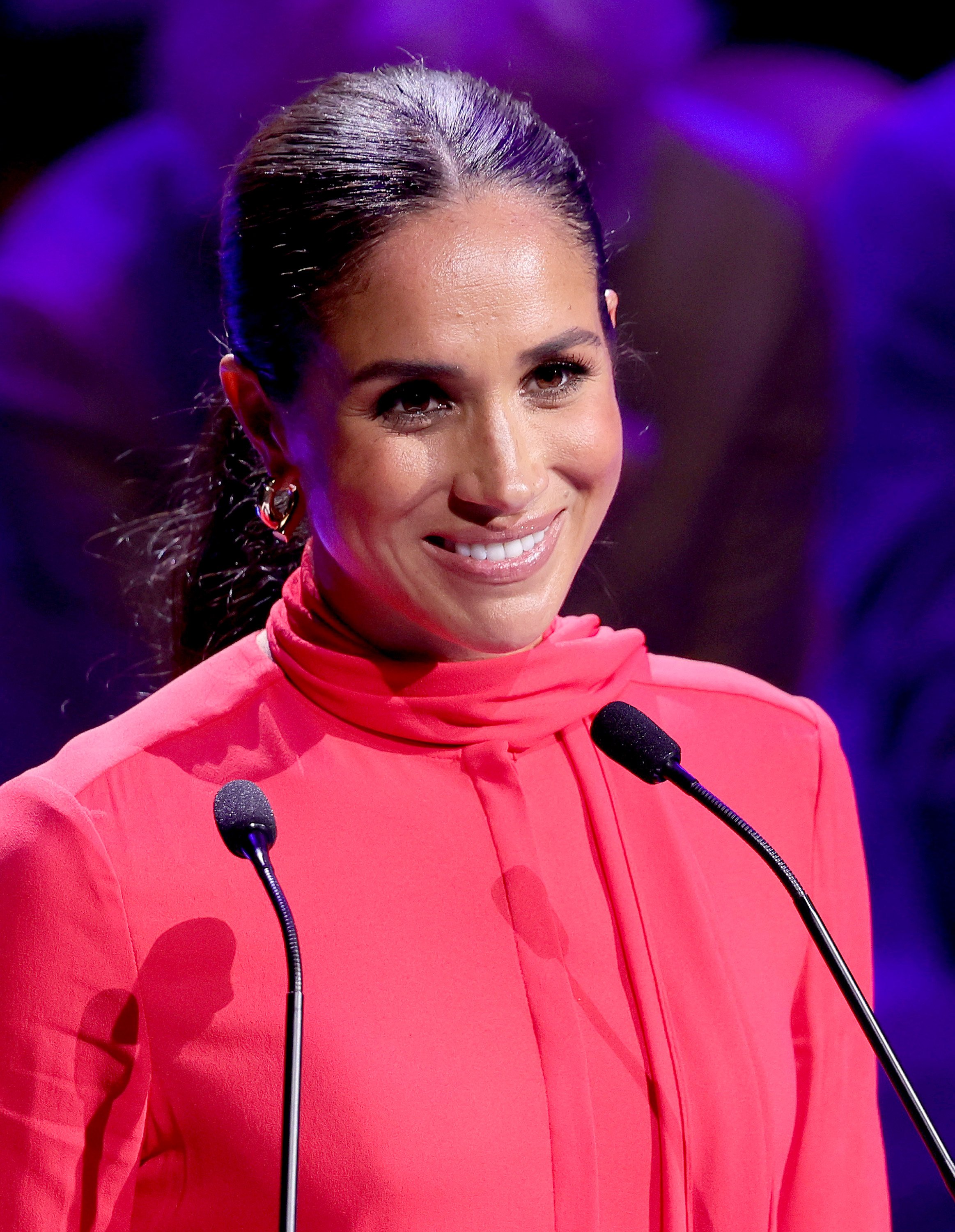 Meghan, Duchess of Sussex, makes the keynote speech during the Opening Ceremony of the One Young World Summit 2022 at The Bridgewater Hall on September 05, 2022, in Manchester, England. | Source: Getty Images