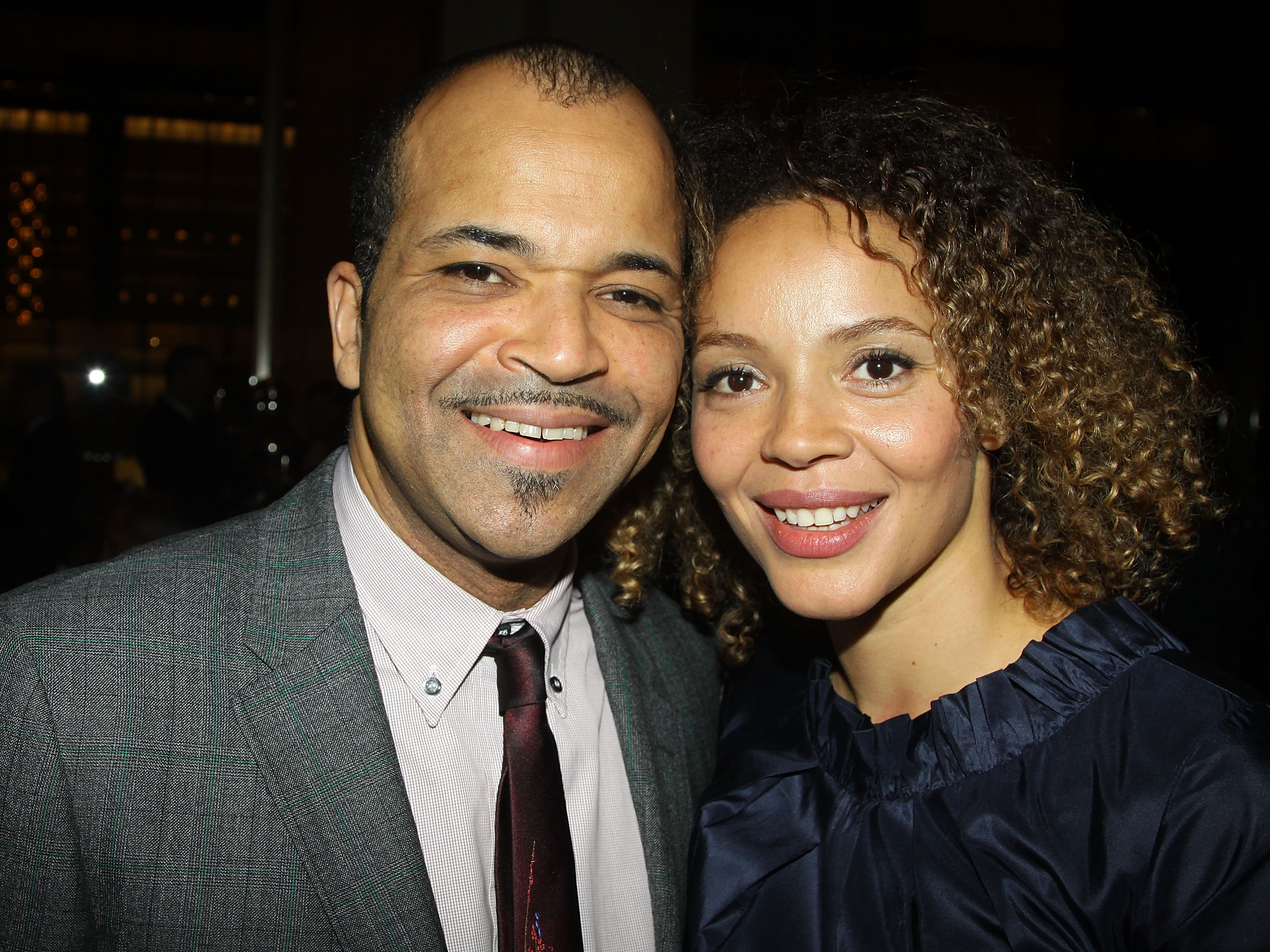 Actor Jeffrey Wright and wife actress Carmen Ejogo attend the Opening Night party for "Free Man Of Color" at Avery Fisher Hall, Lincoln Center on November 18, 2010 in New York City | Source: Getty Images