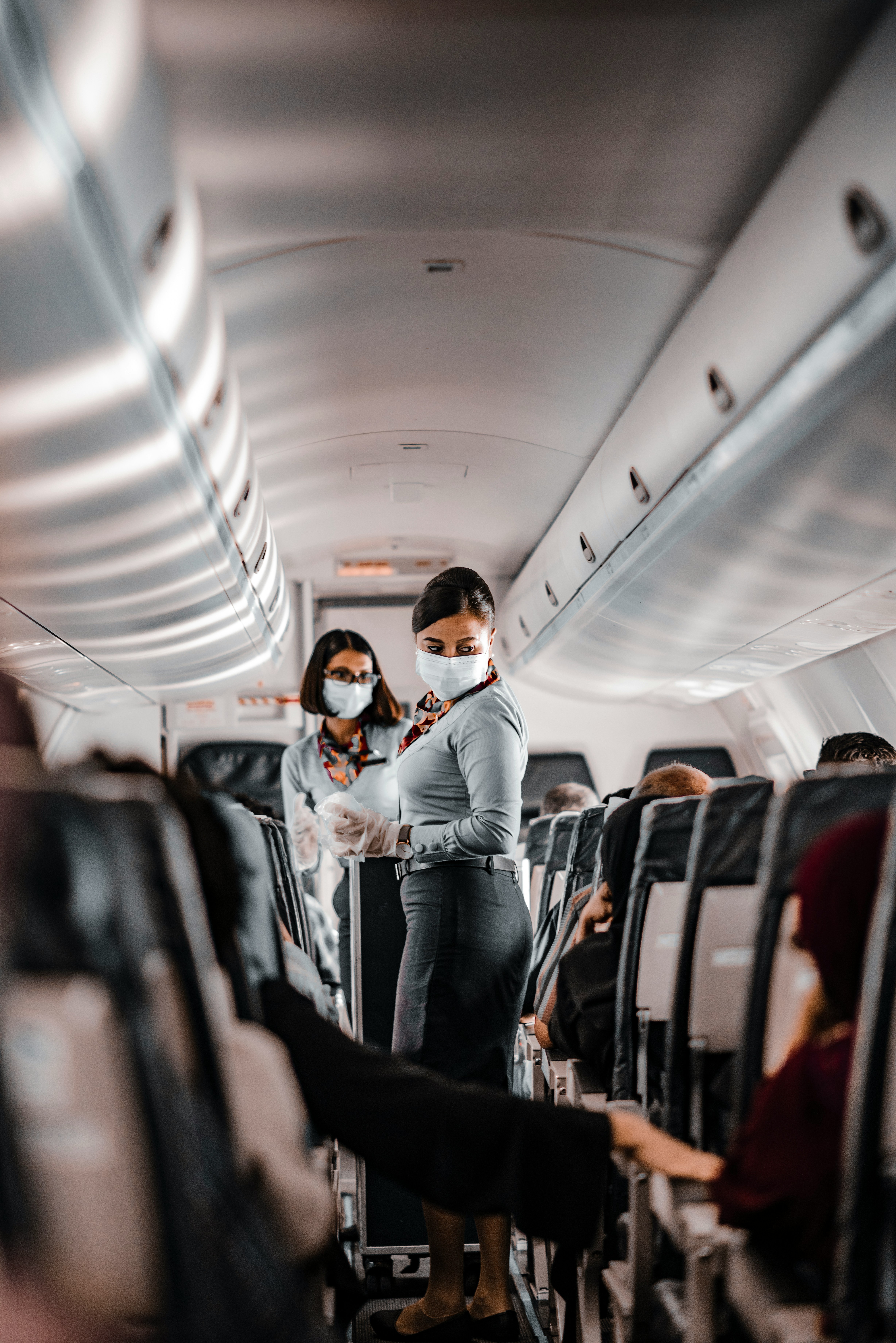 Flight attendants dealing with passengers | Source: Unsplash