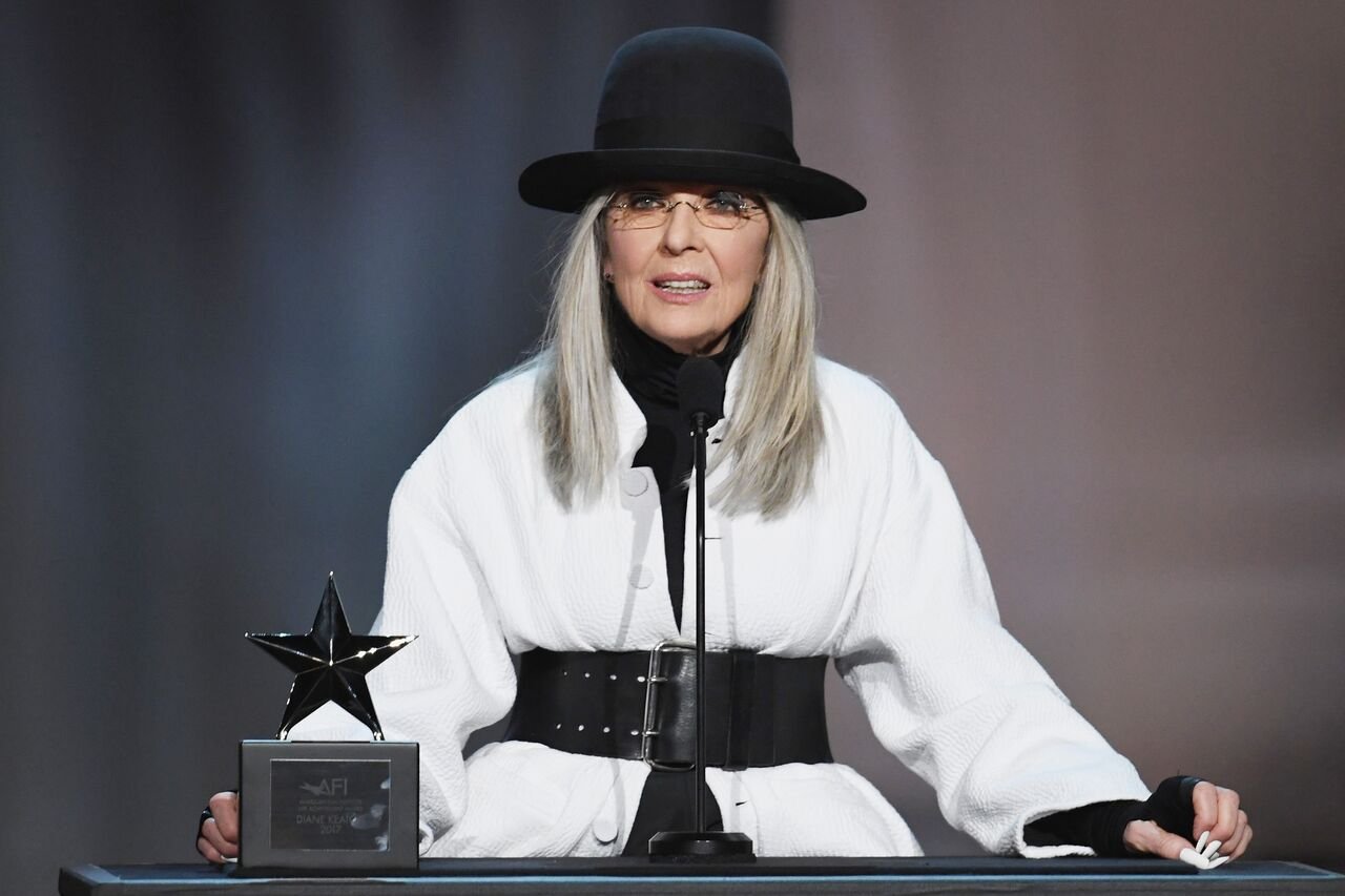  Diane Keaton speaks onstage at CinemaCon 2019 The State of the Industry and STXfilms Presentation. | Source: Getty Images
