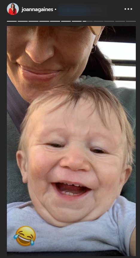 Crew Gaines with an 'Old' man FaceApp filter | Photo: Instagram Story/Joanna Gaines