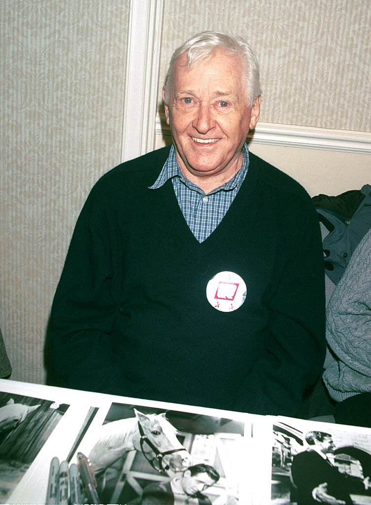 Alan Young who portrayed (Wilbur Post) in the 1960's television series "Mister Ed" signs autographs at the "Hollywood Collectors and Celebrities Show"  | Getty Images