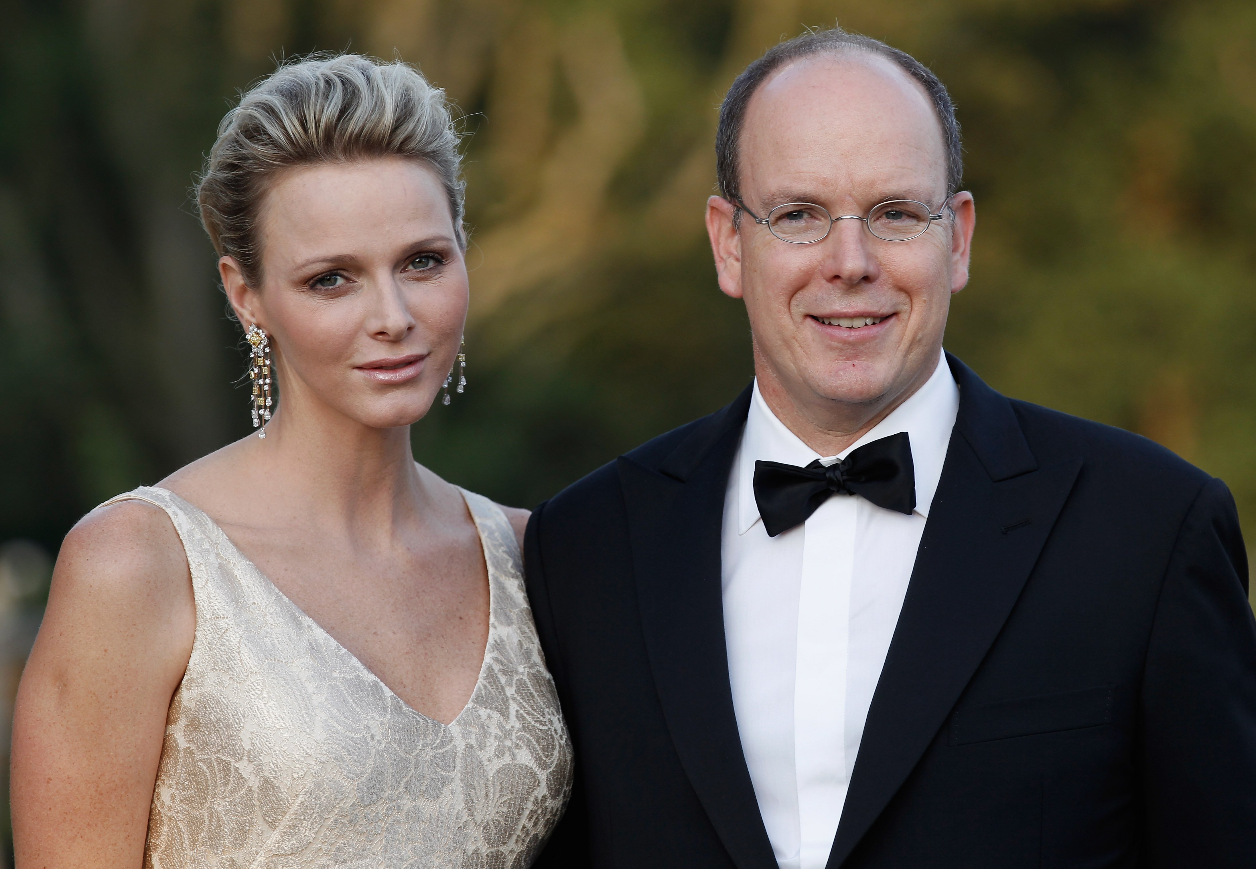 Princess Charlene of Monaco and Prince Albert II at the Yorkshire Variety Club Golden Ball at Harewood House on September 4, 2011 in Leeds, England. | Source: Getty Images