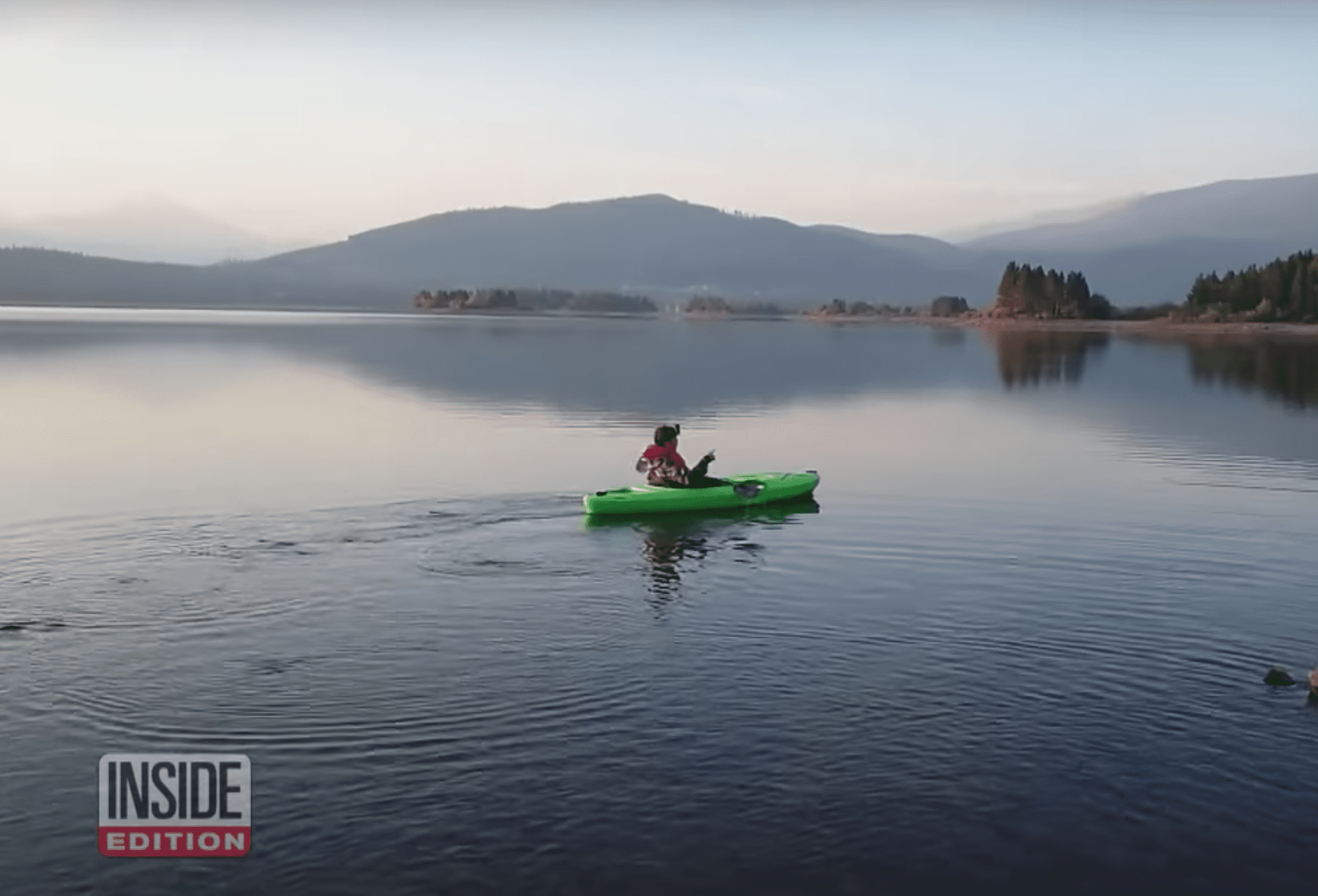 Young Boy Thought Of A Clever Way To Get To School Amid Bus Driver Shortage, Kayak Crosses Dillon Reservoir |  Photo: Youtube / Indoor Edition