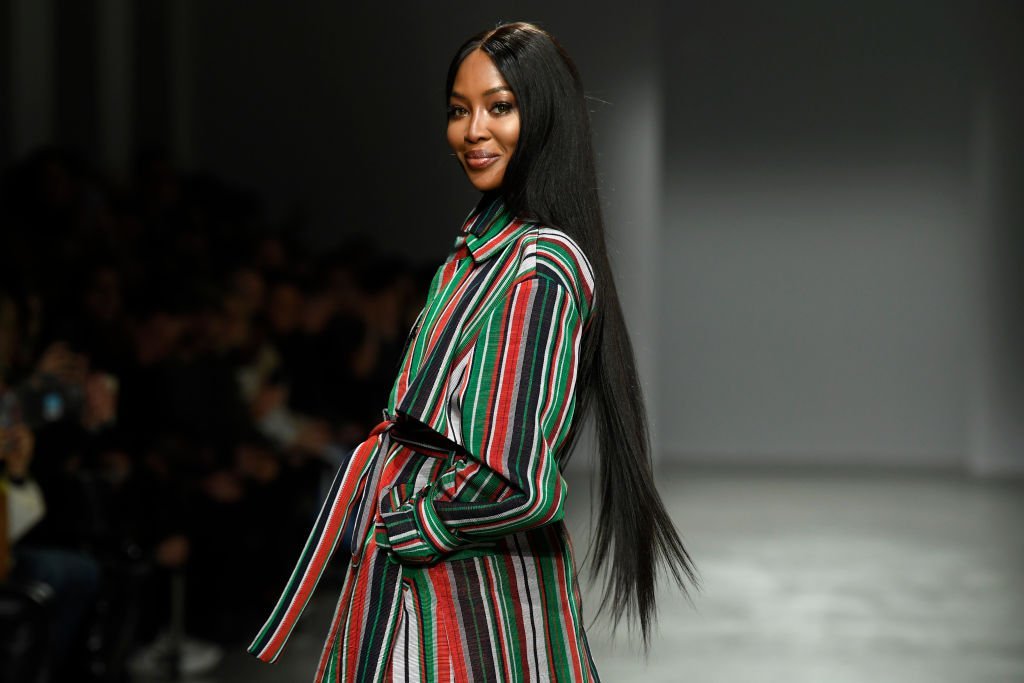 Naomi Campbell walks the runway during the Kenneth Ize show as part of Paris Fashion Week Womenswear Fall/Winter 2020/2021 on February 24, 2020 in Paris, France. | Photo: Getty Images