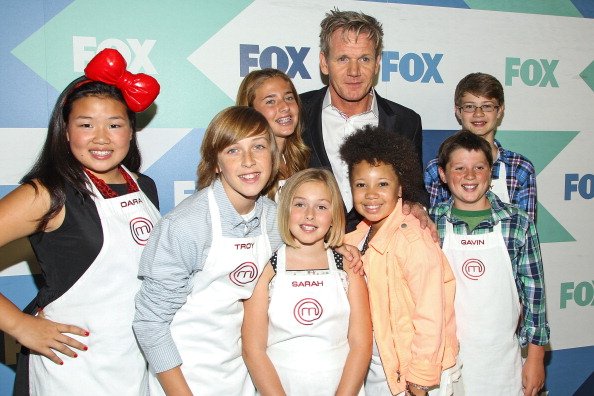 Gordon Ramsay with cast members of "MasterChef Junior" attend the Fox All-Star Party on August 1, 2013 in West Hollywood, California. | Photo: Getty Images