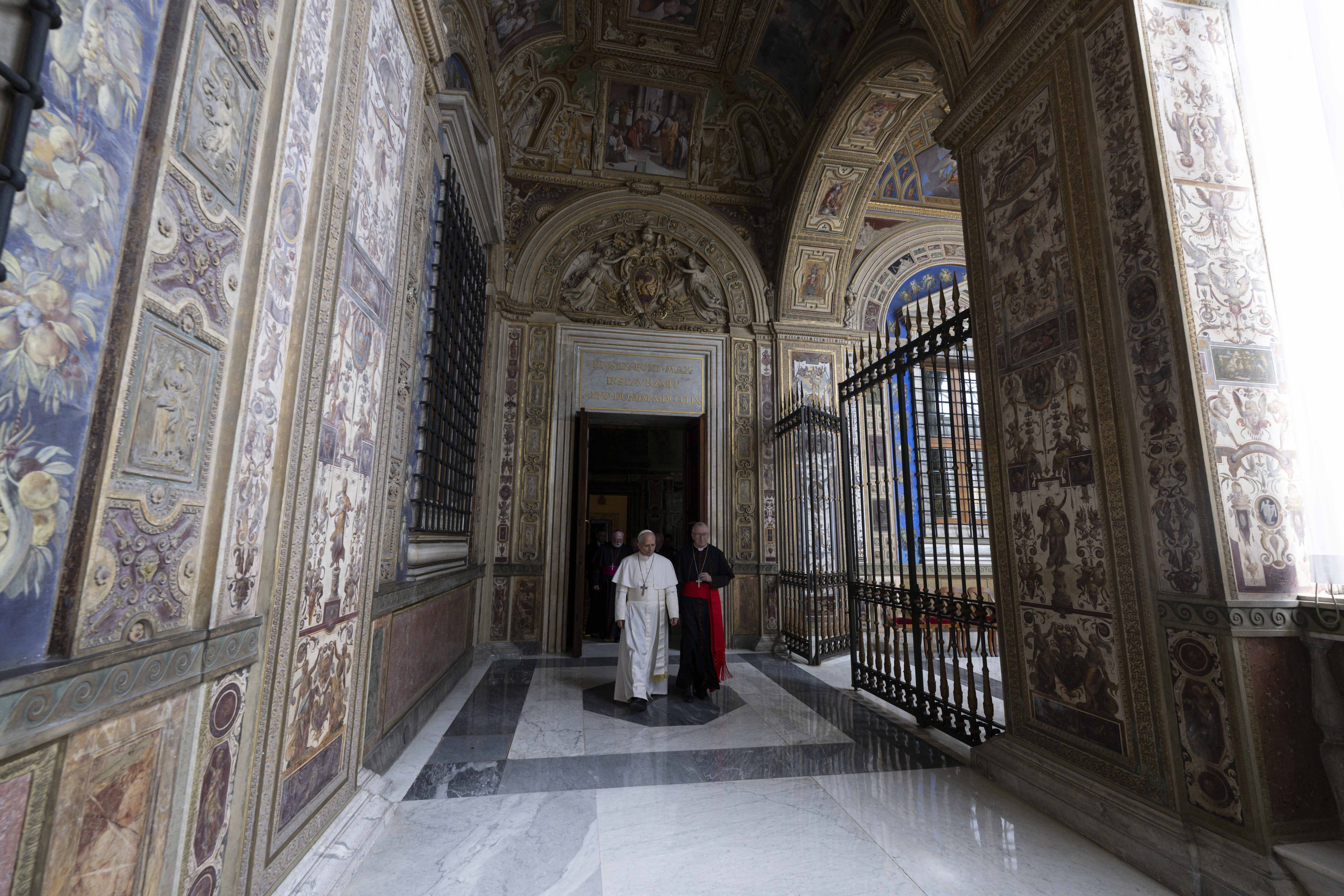Pope Leo XIV visiting the papal apartment at the Apostolic Palace, on May 12, 2025, in Vatican City. | Source: Getty Images