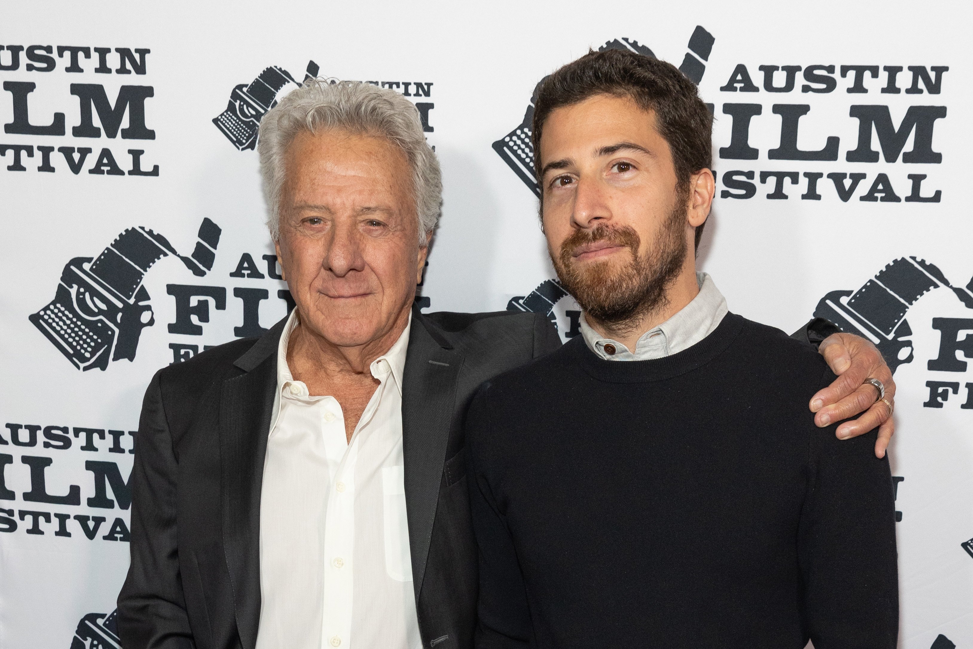 Dustin Hoffman (L) and Jake Hoffman attend the world premiere of "Sam & Kate" during the 2022 Austin Film Festival at Paramount Theatre on October 28, 2022 in Austin, Texas | Source: Getty Images