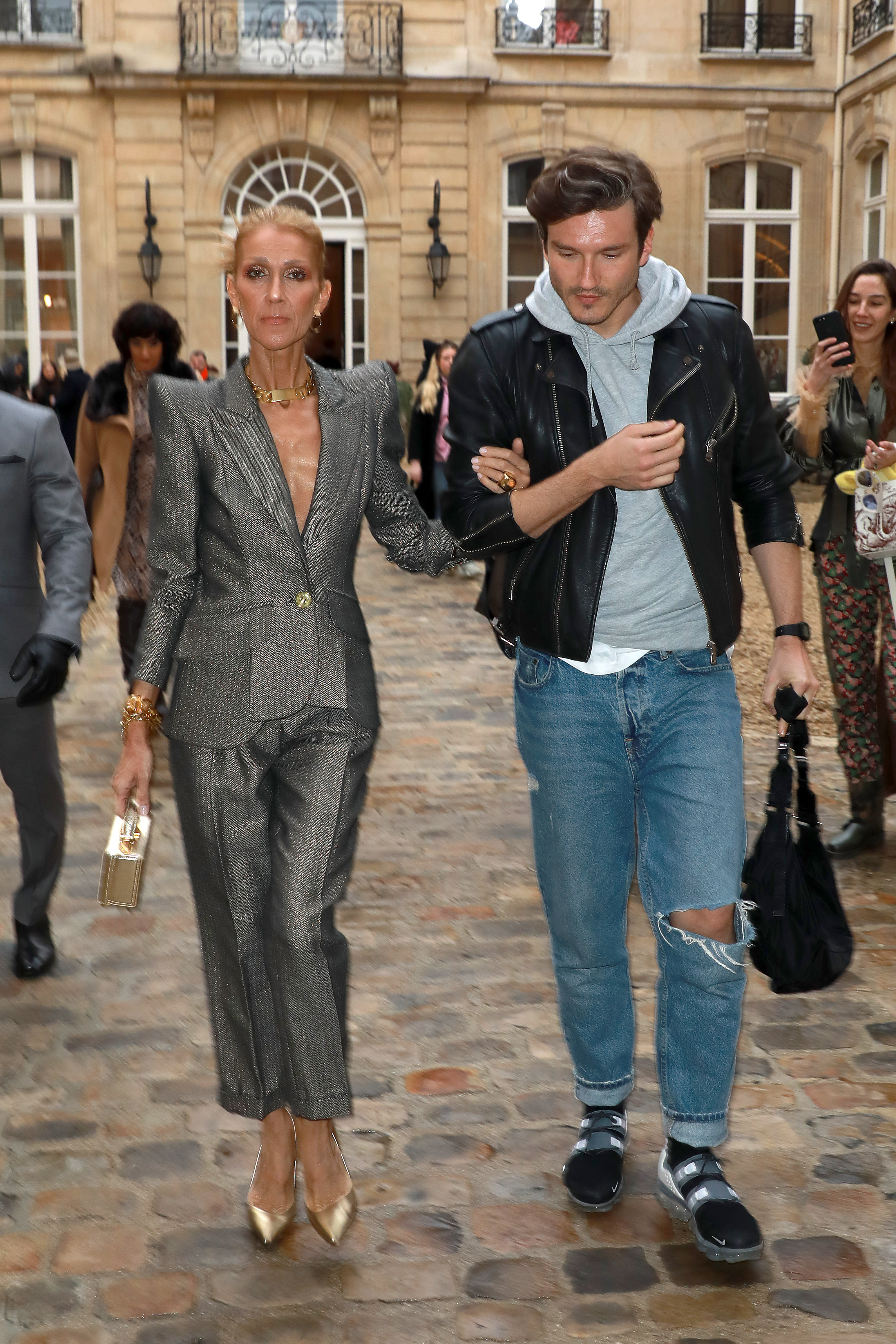 Celine Dion and Pepe Munoz at the RVDK Ronald Van Der Kemp Haute Couture Spring Summer 2019 show on January 23, 2019 in Paris, France. | Source: Getty Images