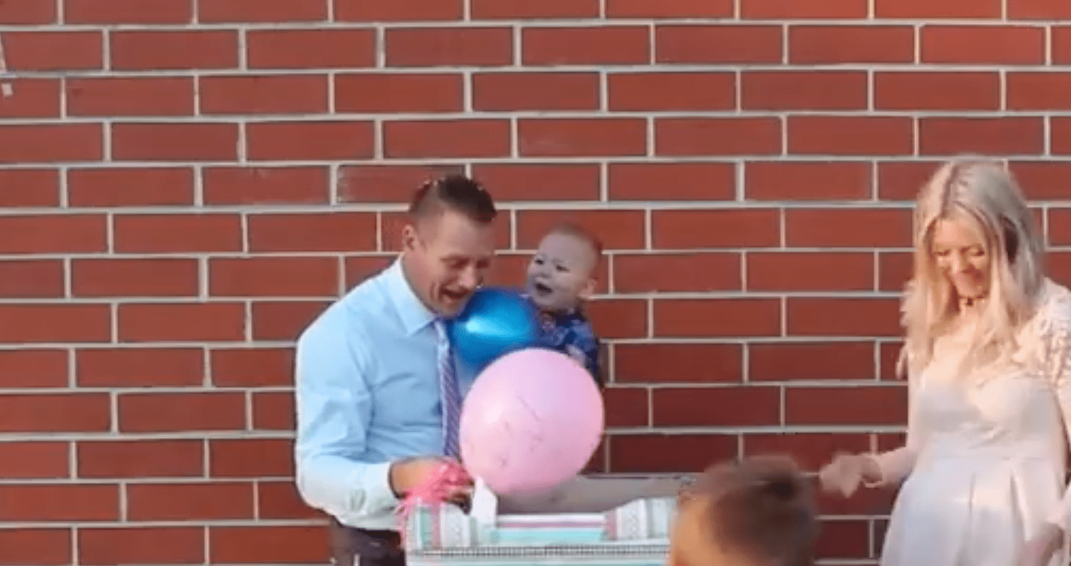 Mother surprises husband at gender reveal party | Photo: Facebook/Love What Matters  