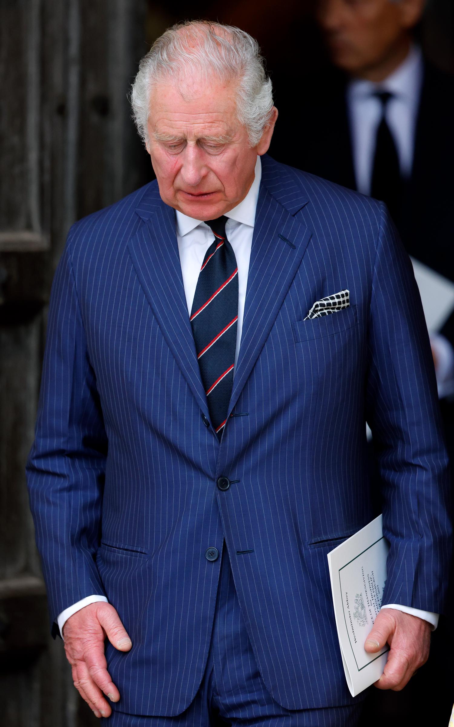 King Charles III at a Service of Thanksgiving for the life of Prince Philip, Duke of Edinburgh in London, England on March 29, 2022 | Source: Getty Images