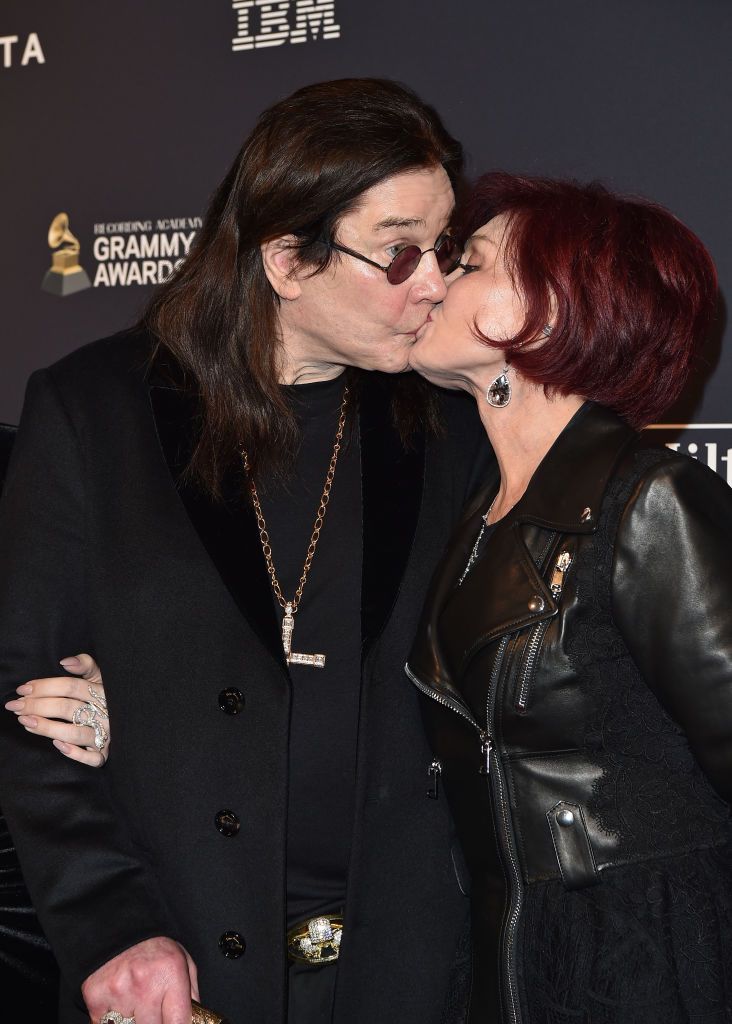 Ozzy and Sharon Osbourne at the Pre-Grammy Gala at the Beverly Hilton Hotel on January 25, 2020 | Source: Getty Images
