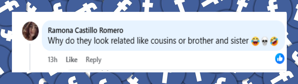 A netizen comment on Chris Hughes and JoJo Siwa's Snapchat selfie, dated June 1, 2025 | Source: Facebook/TMZ