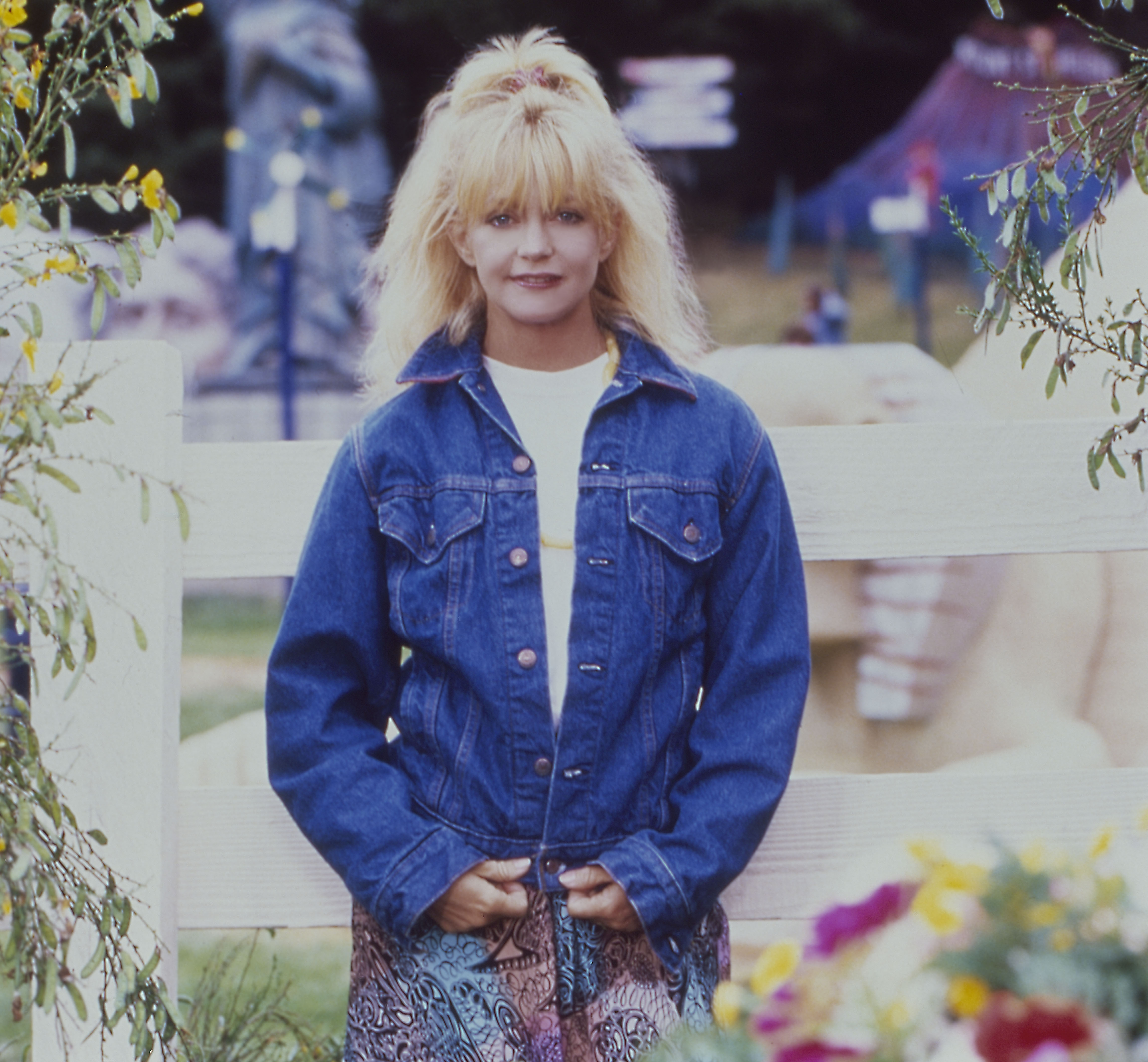 Goldie Hawn on the set of 