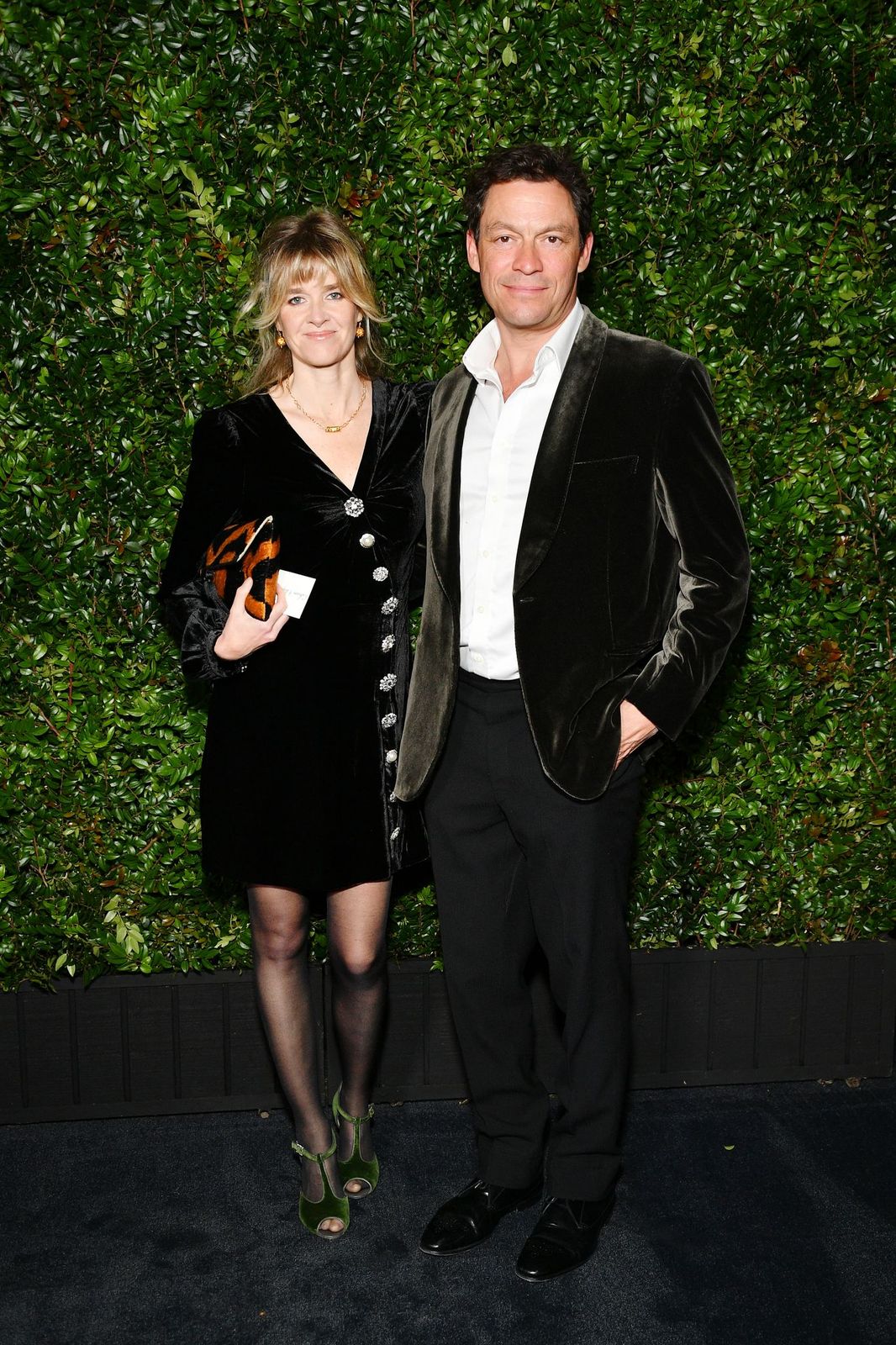 Catherine Fitzgerald and Dominic West at the Chanel And Charles Finch Pre-Oscar Awards Dinner on February 23, 2019, in Beverly Hills, California | Photo: Getty Images
