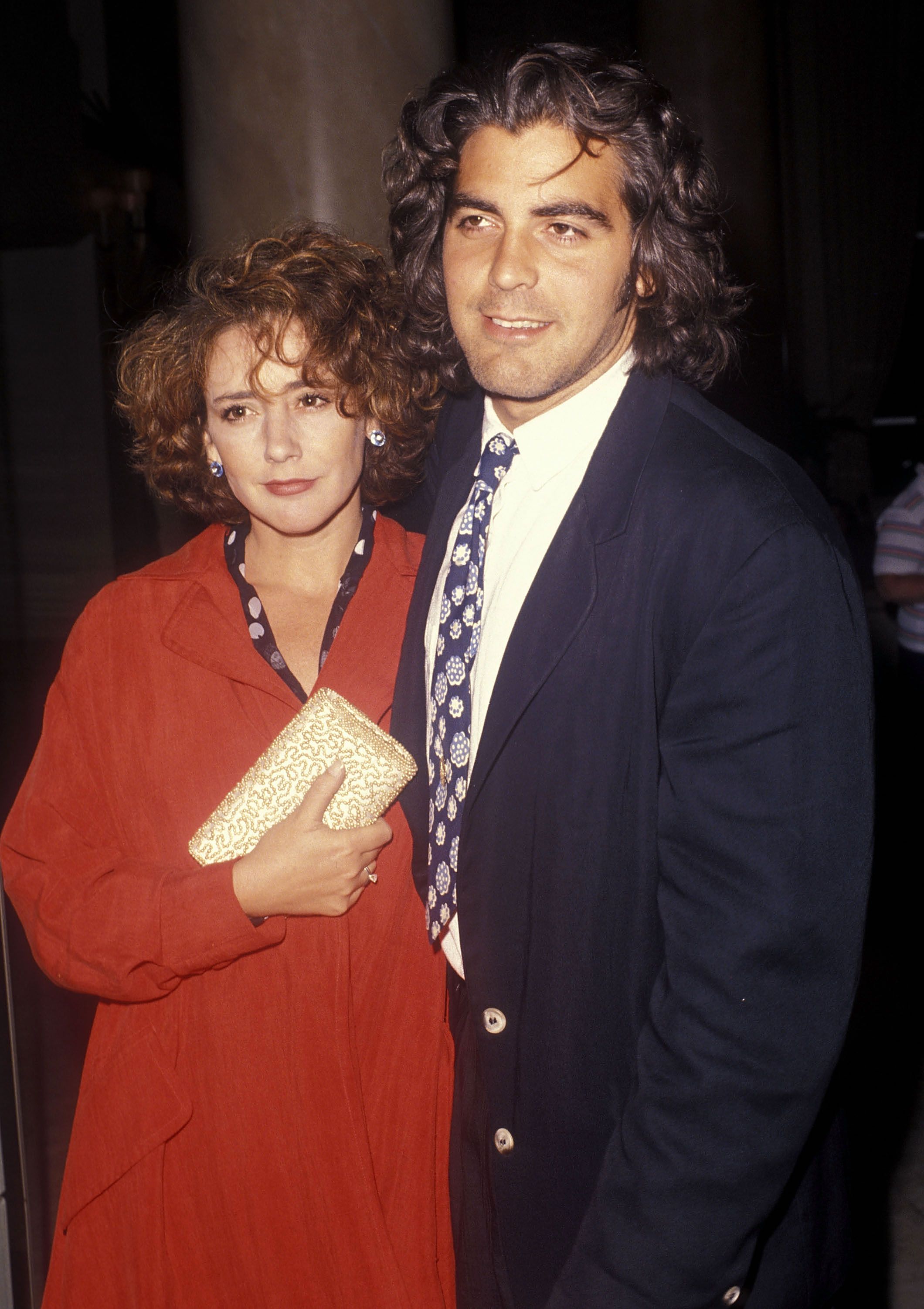 George Clooney and Talia Balsam at the ABC Television Affiliates Party in 1990 in Los Angeles, California | Source: Getty Images
