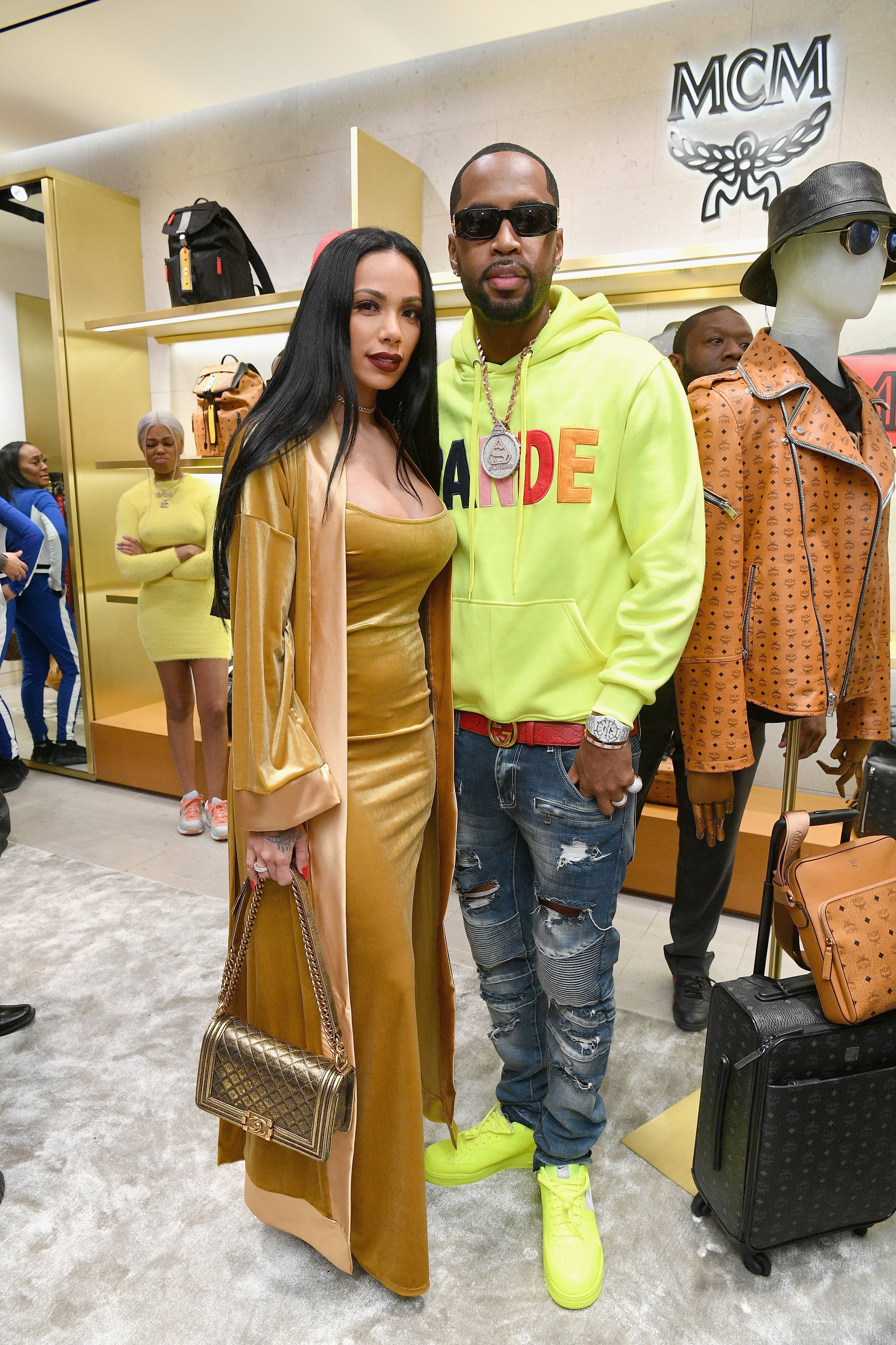 Newlyweds Erica Mena and Safaree Samuels at the MCM x Super Bowl LIII in February 2019 in Atlanta. | Photo: Getty Images