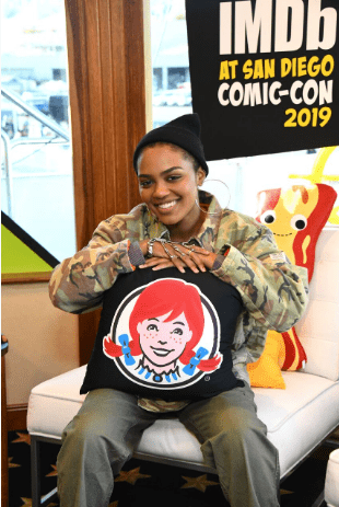 China McClain smiles at the IMDB Comic-Con 2019 at San Diego. | Source: Getty Images