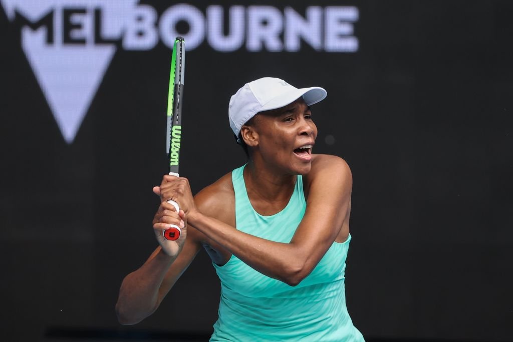 Venus Williams during a match at the Australian Open tennis tournament in Melbourne on February 8, 2021. | Source: Getty Images