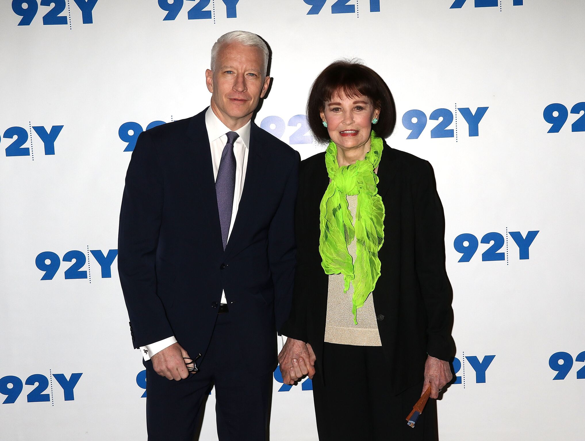  Anderson Cooper and Gloria Vanderbilt attend A Conversation with Anderson Cooper and Gloria Vanderbilt | Getty Images
