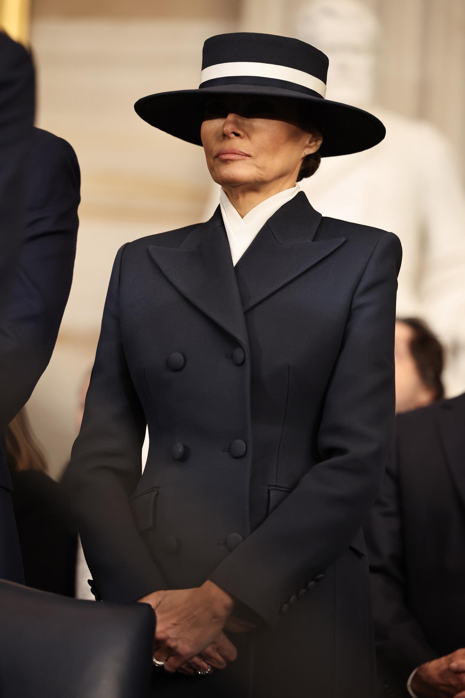 Melania Trump at her husband's inauguration. | Source: Getty Images