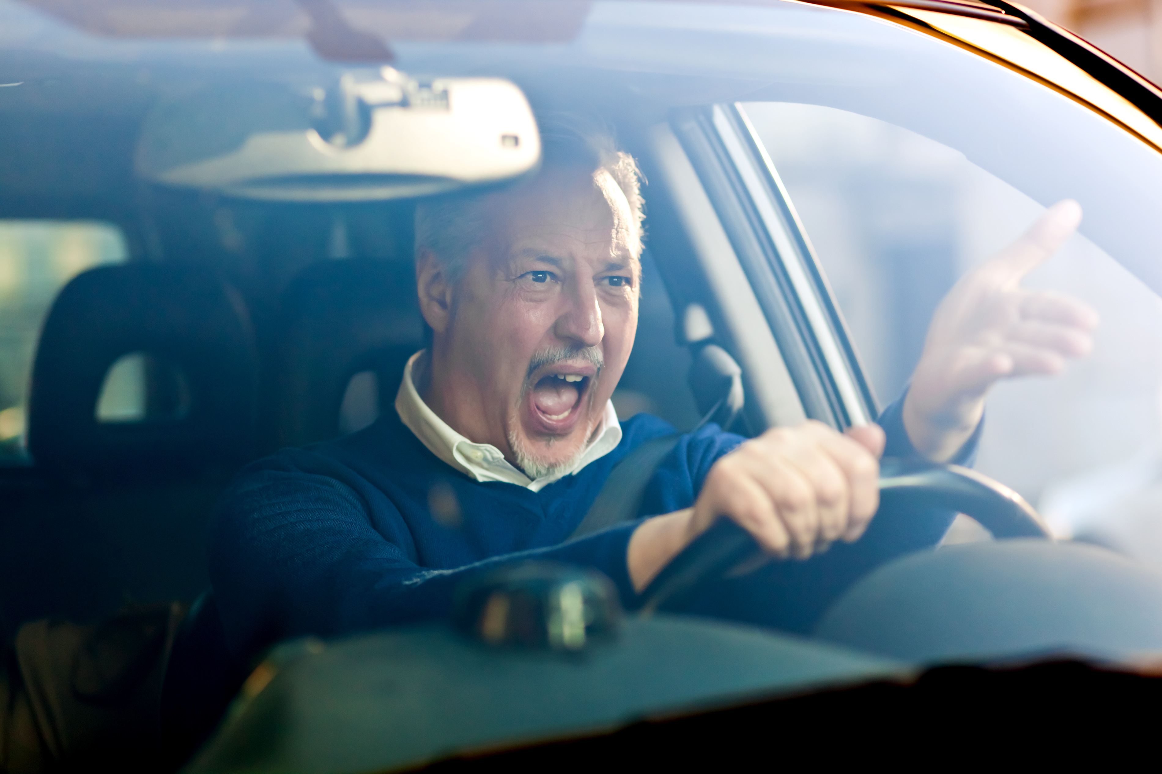 Angry man in a car | Source: Shutterstock