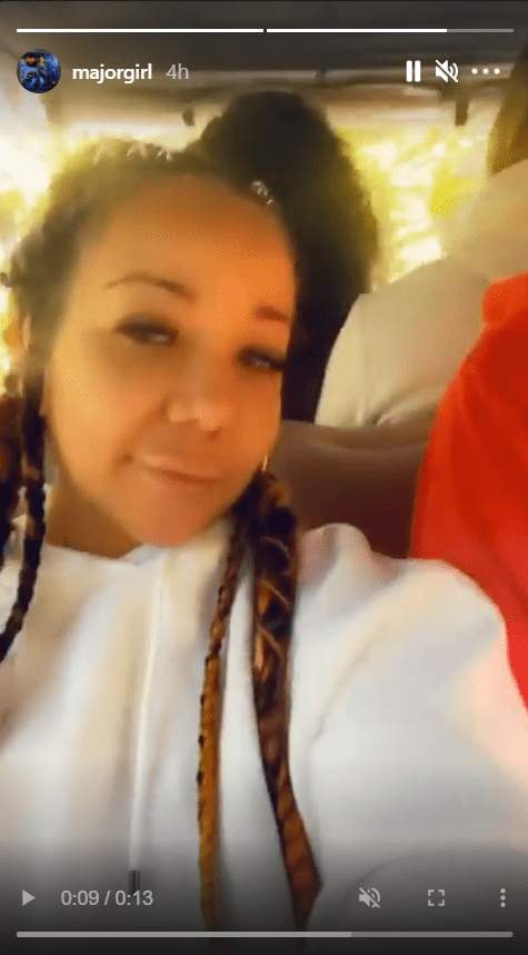Tiny Harris shares a video selfie of her on a trip with T.I. | Photo: Instagram/Majorgirl 