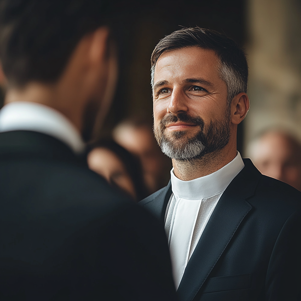 A pastor smiling | Source: Midjourney