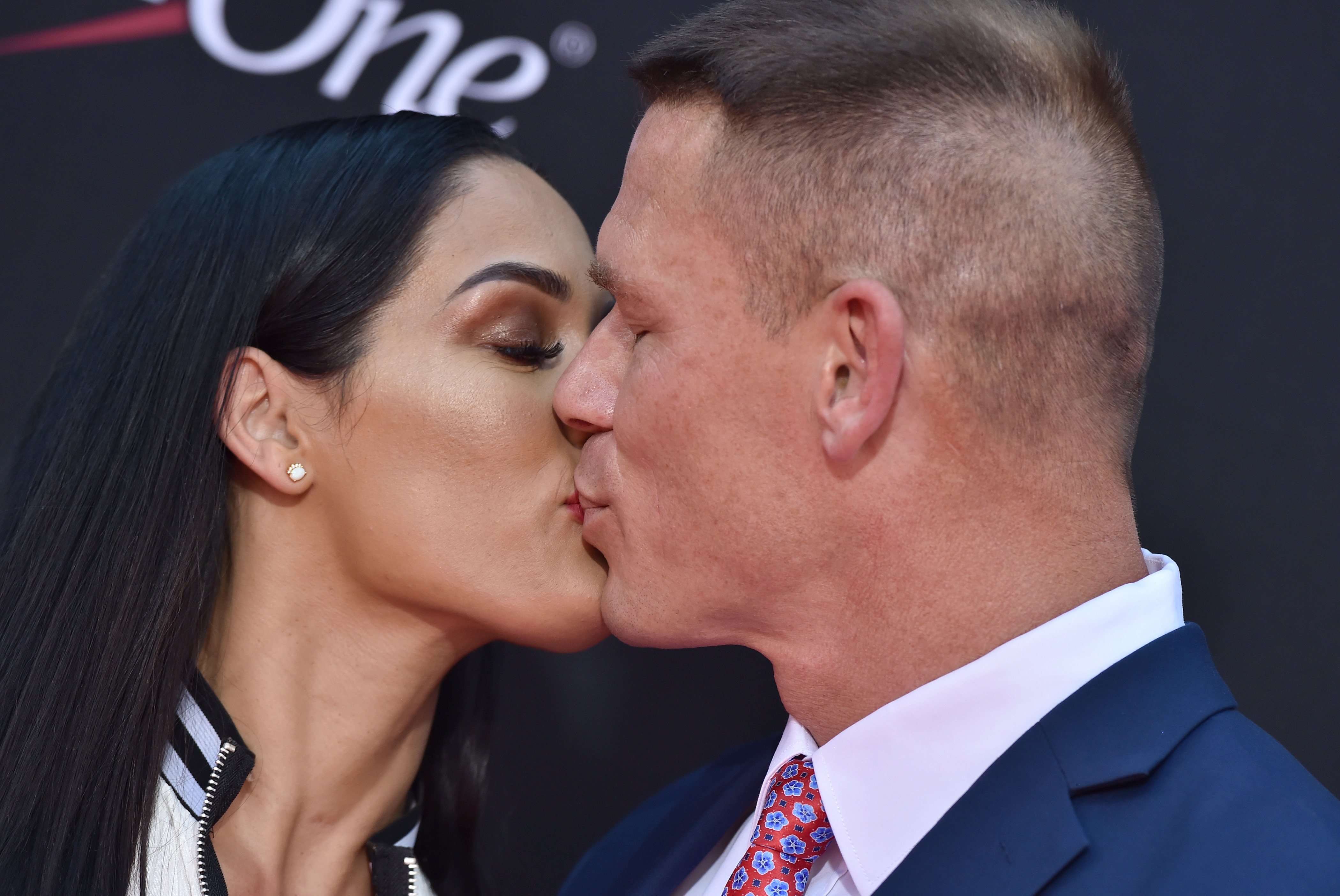 Nikki Bella and John Cena arrive at the ESPYS at Microsoft Theater on July 12, 2017 | Source: Getty images