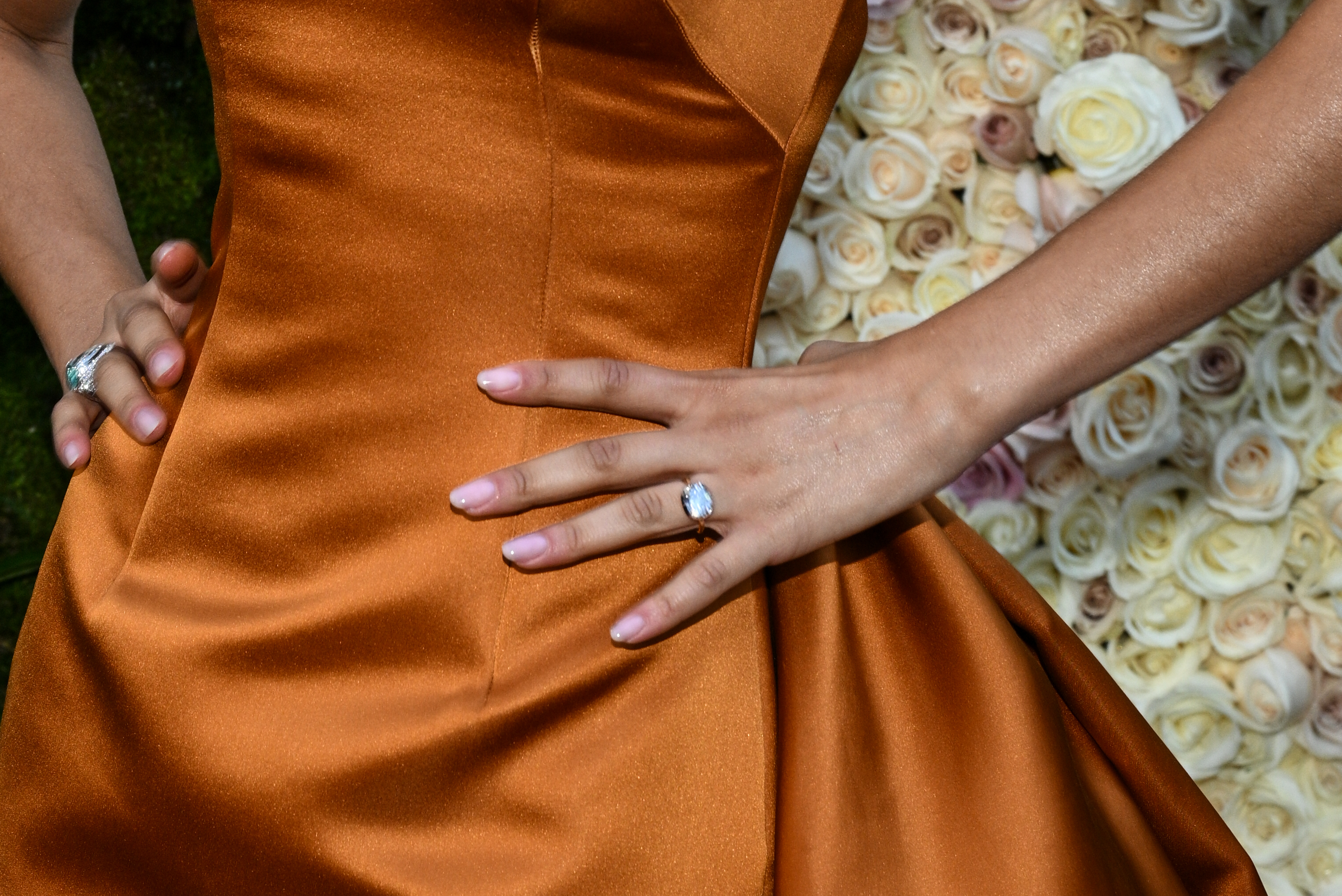 A close-up of Zendaya's rings. | Source: Getty Images