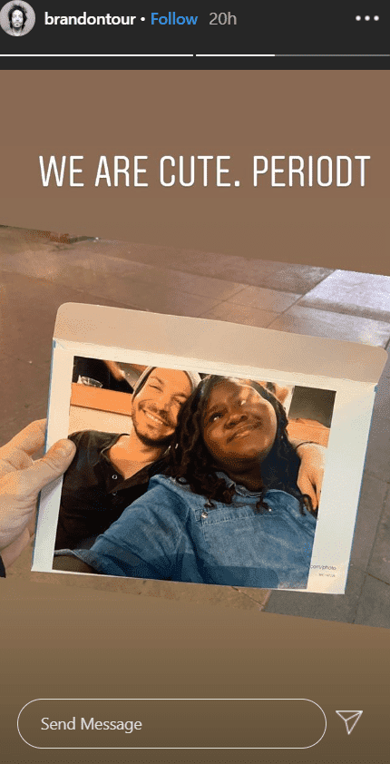 Brandon Frankel uploads a picture with his girlfriend Gabby Sidibe | Photo: Instagram/brandontour