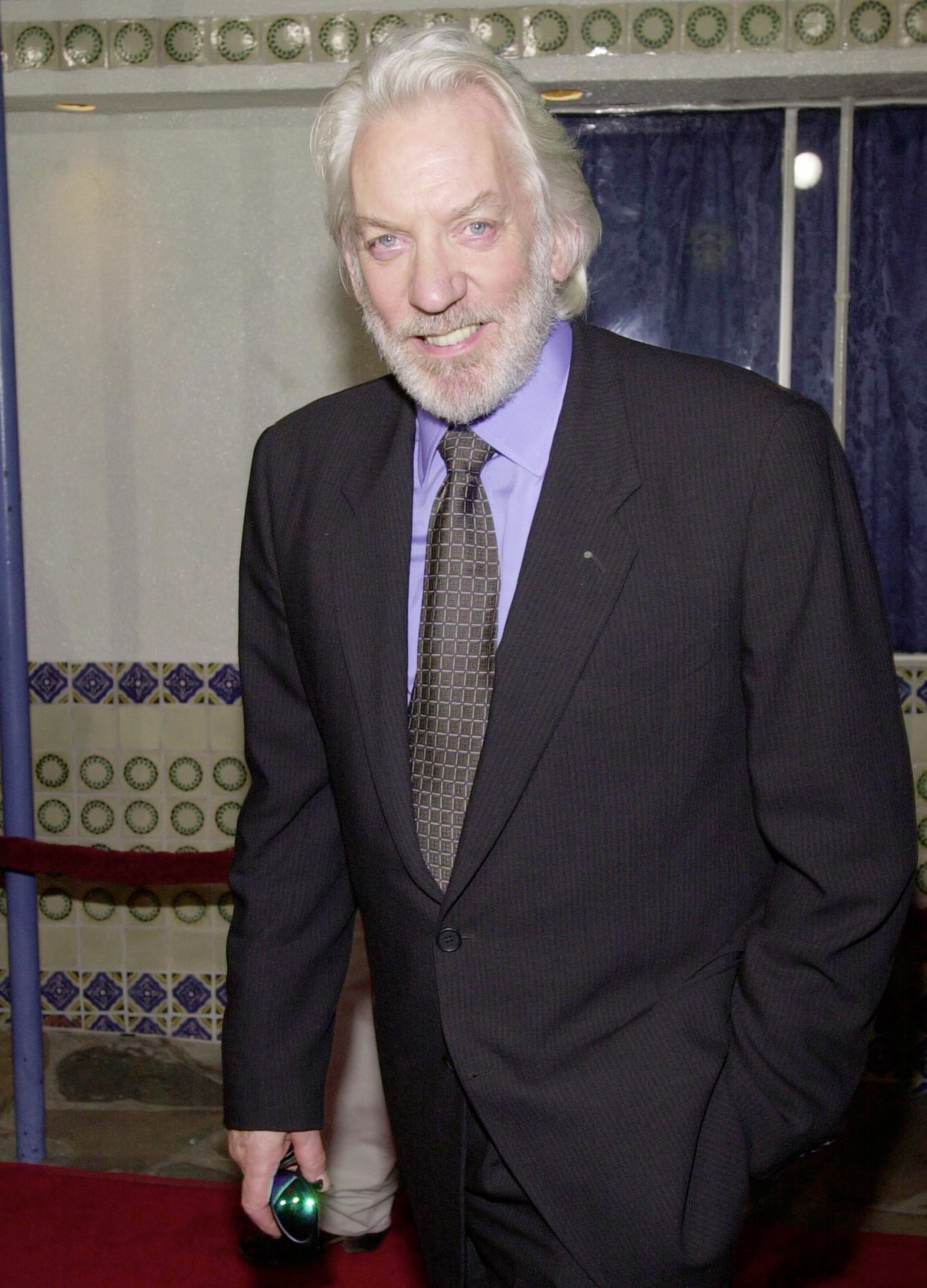 Donald Sutherland at the premiere of "Space Cowboys" on Aug. 1, 2000 in Westwood, California | Photo: Getty Images