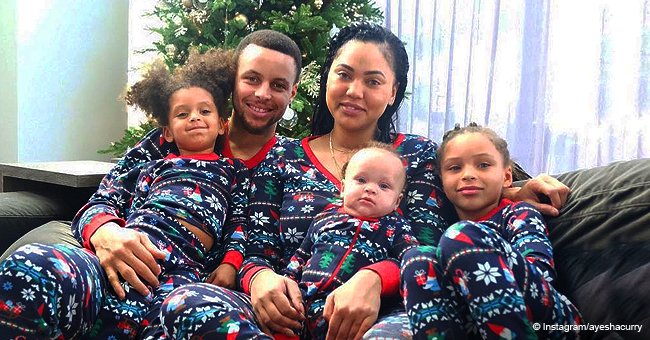 Ayesha Curry poses with her family in all of its 'chaotic glory' in photo for Parents Magazine