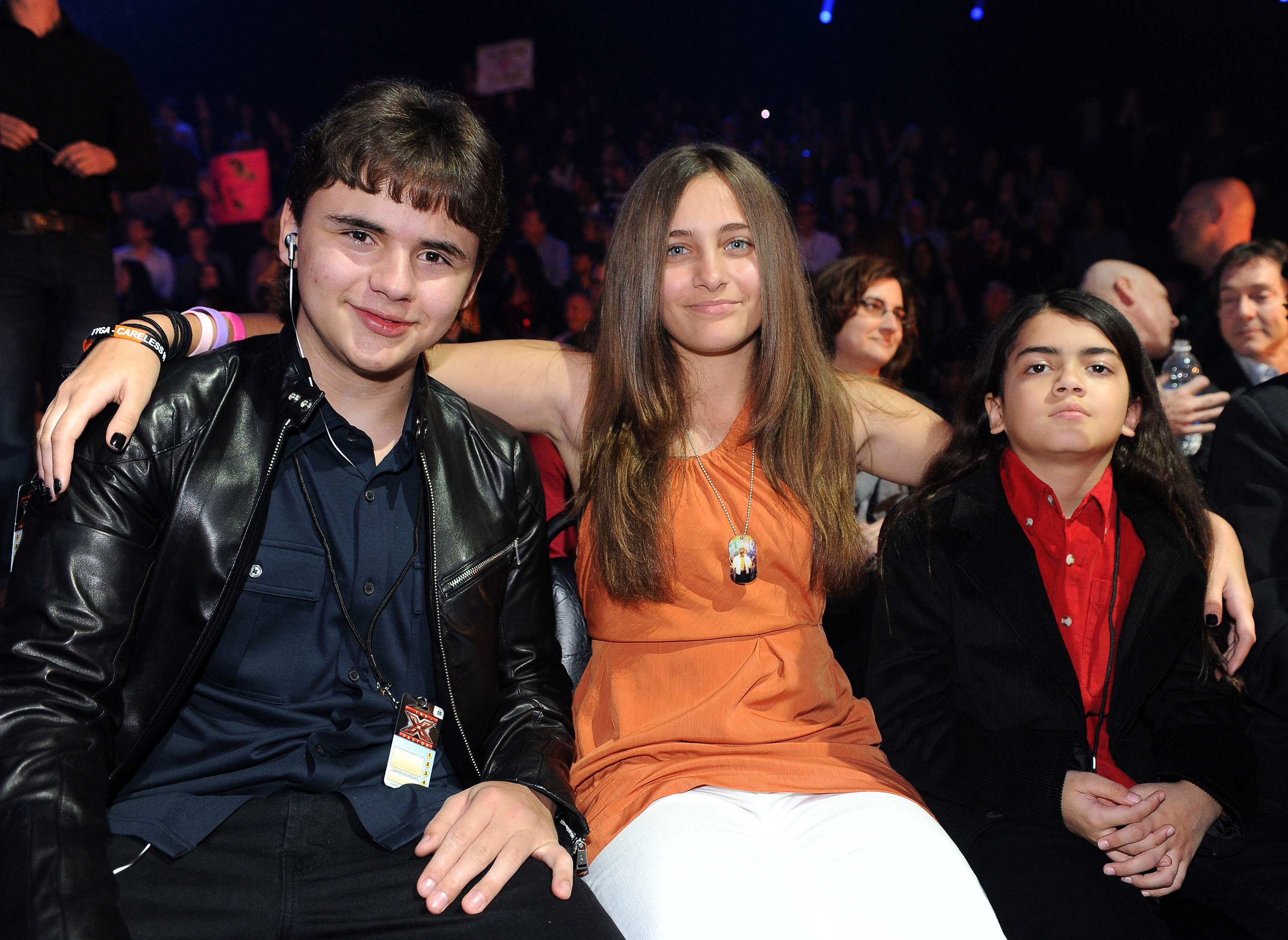 Prince Michael, Paris, and Blanket, Jackson at FOX's "The X Factor" Top 7 Live Performance Show in West Hollywood, California on November 30, 2011 | Source: Getty Images