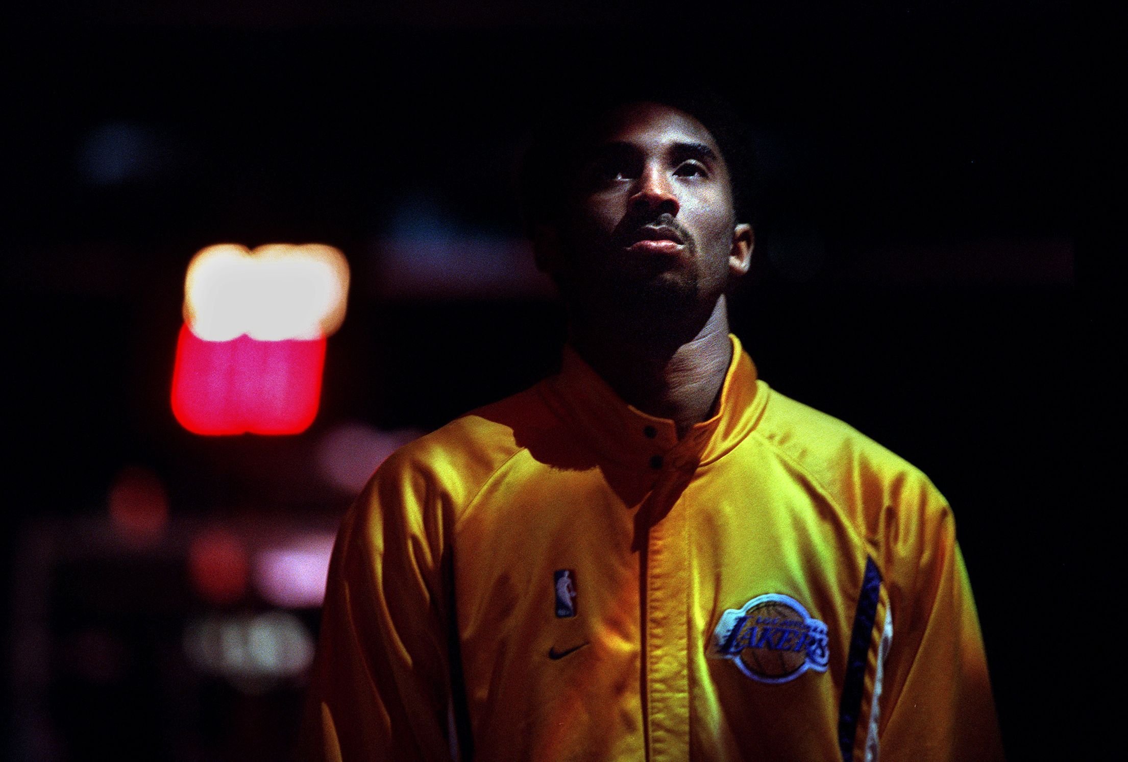 Kobe Bryant at an NBA pre-game ceremony | Source: Getty Images/GlobalImagesUkraine