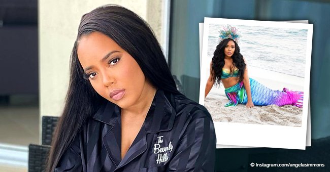 Check Out Angela Simmons In A Mermaid Outfit As She Poses On The Beach In A Fantasy Photo Shoot