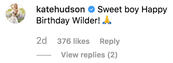 Celebrities send birthday messages to Wilder Hudson | Source: instagram.com/theoliverhudson