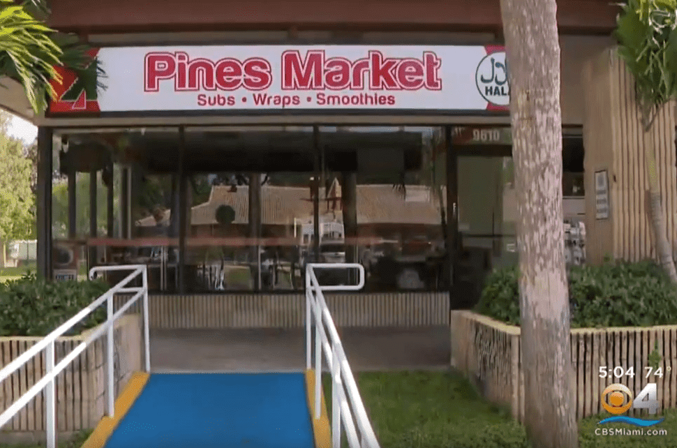 Screenshot image of Pines Market where Harold Williams was stabbed. | Photo: YouTube/CBS Miami