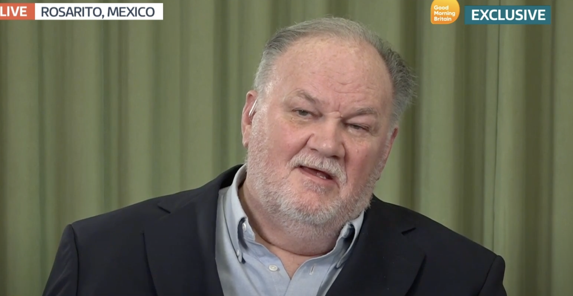 Thomas Markle during an interview. | Source: YouTube/GoodMorningBritain