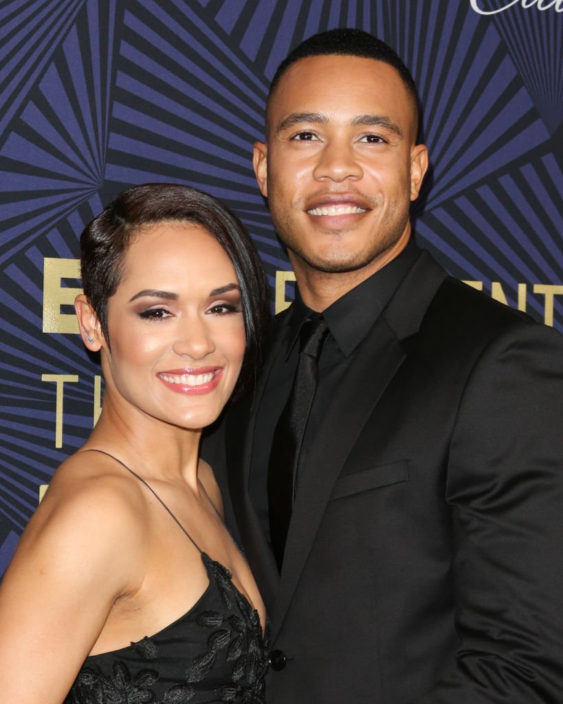 Grace Gealey and Trai Byers at BET's 2017 American Black Film Festival Honors Awards on February 17, 2017. | Photo: Getty Images